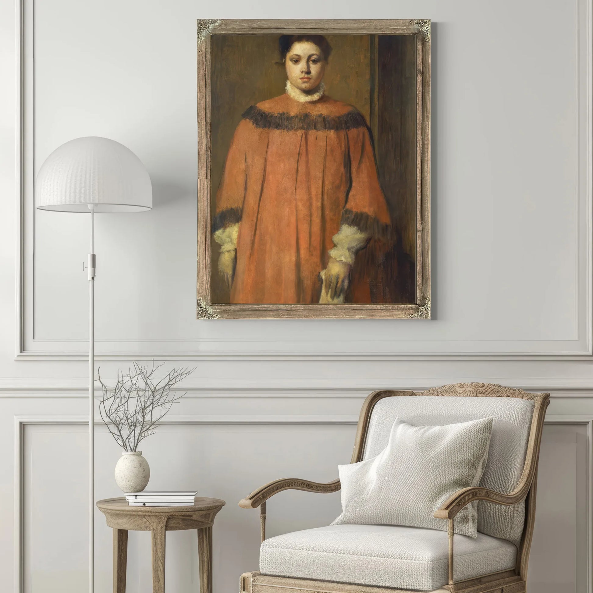 Girl In Red By Edgar Degas Fine Art Print
