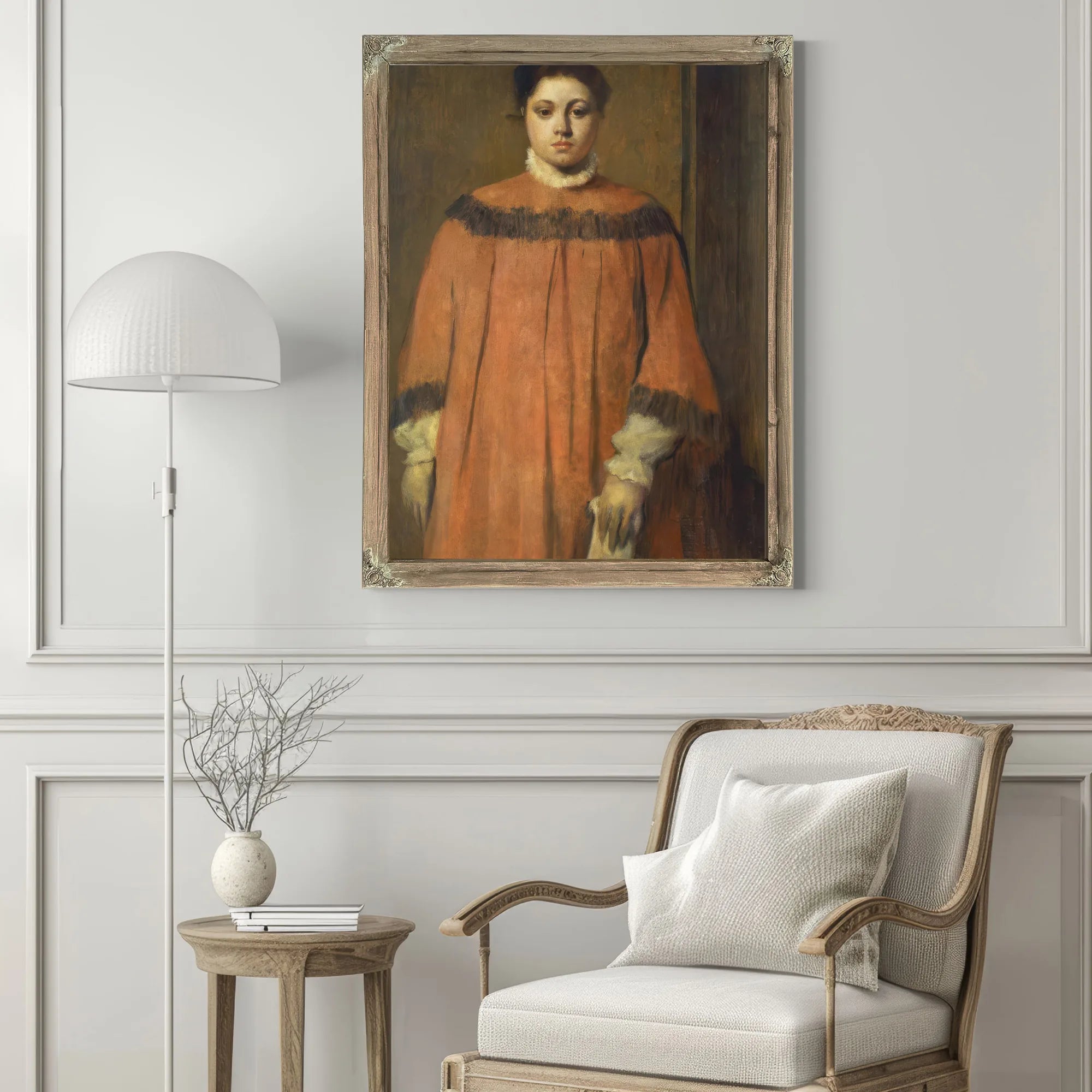 Girl In Red By Edgar Degas Fine Art Print