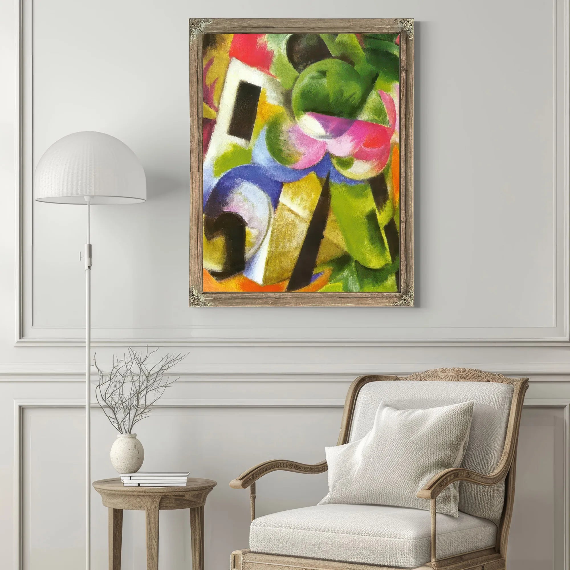 Small Composition Ii (House With Trees) By Franz Marc Fine Art Print