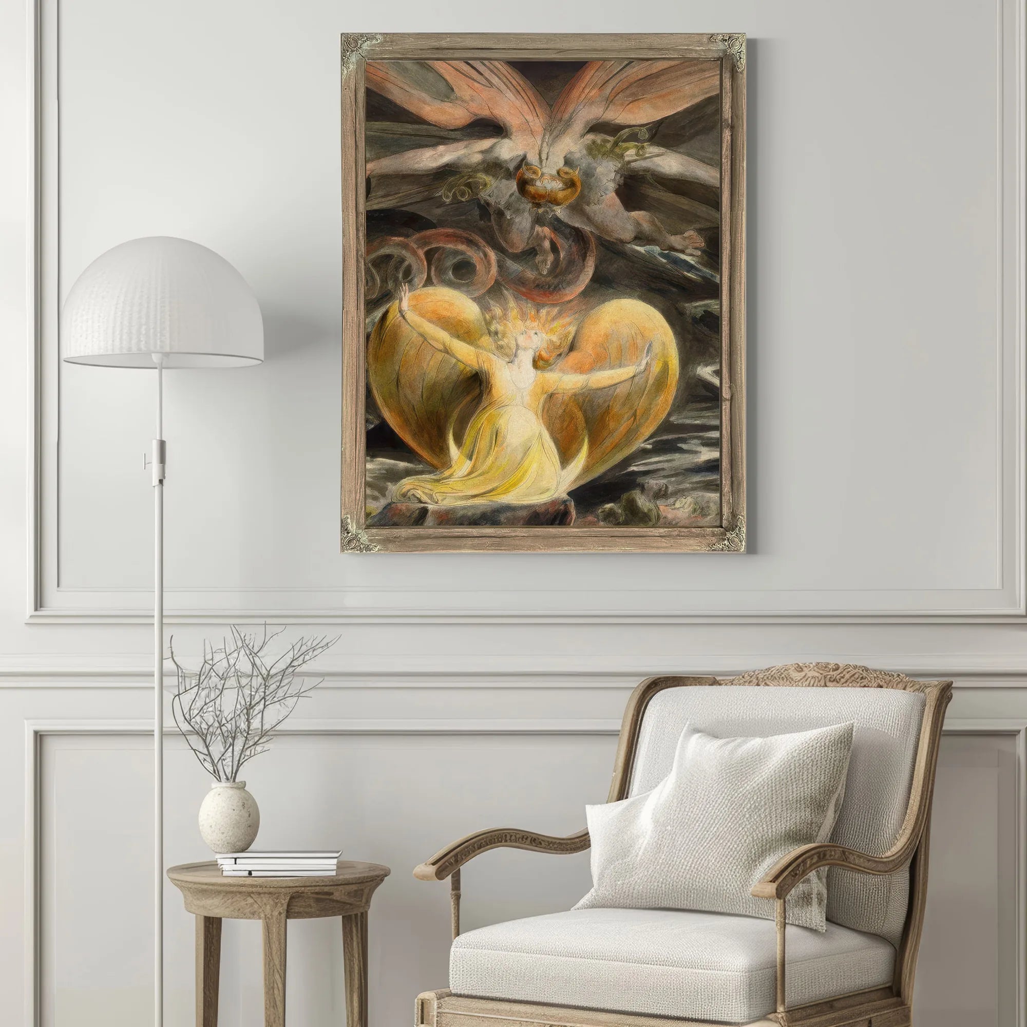 The Great Red Dragon And The Woman Clothed In Sun 1803 43 7 X 34 8 Cm Brooklyn Museum By William Blake Fine Art Print