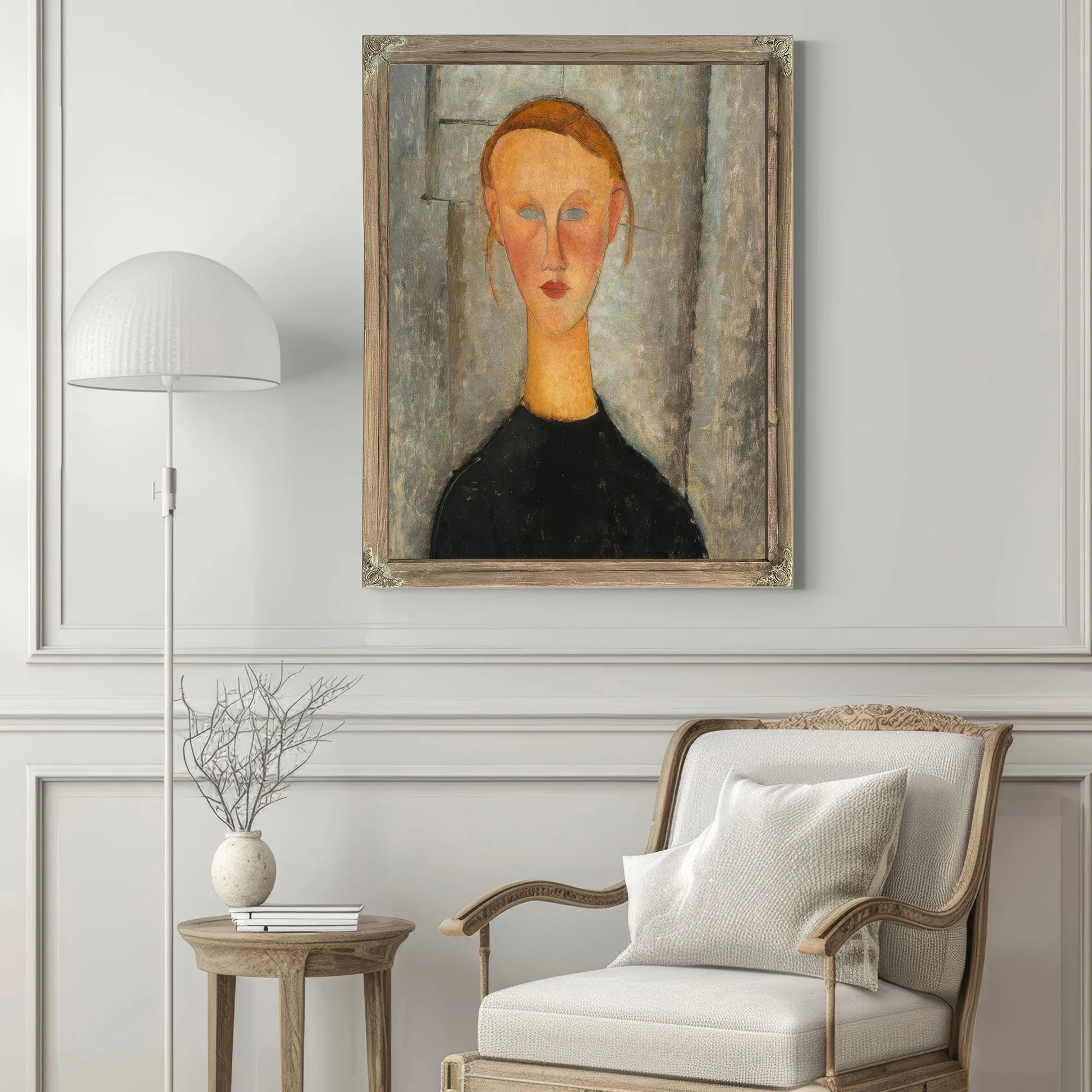 Girl With Blue Eyes By Amedeo Modigliani Fine Art Print