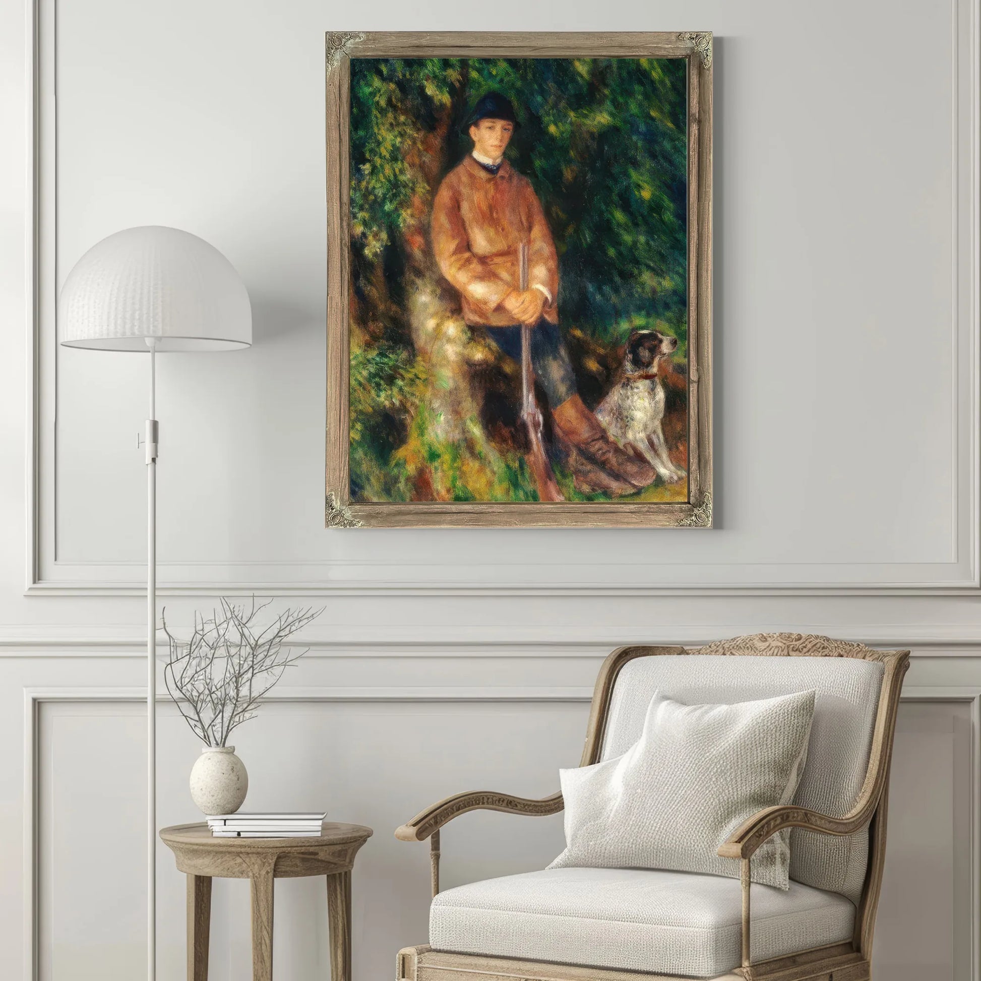 Portrait Of Alfred Berard With His Dog By Pierre August Renoir Fine Art Print