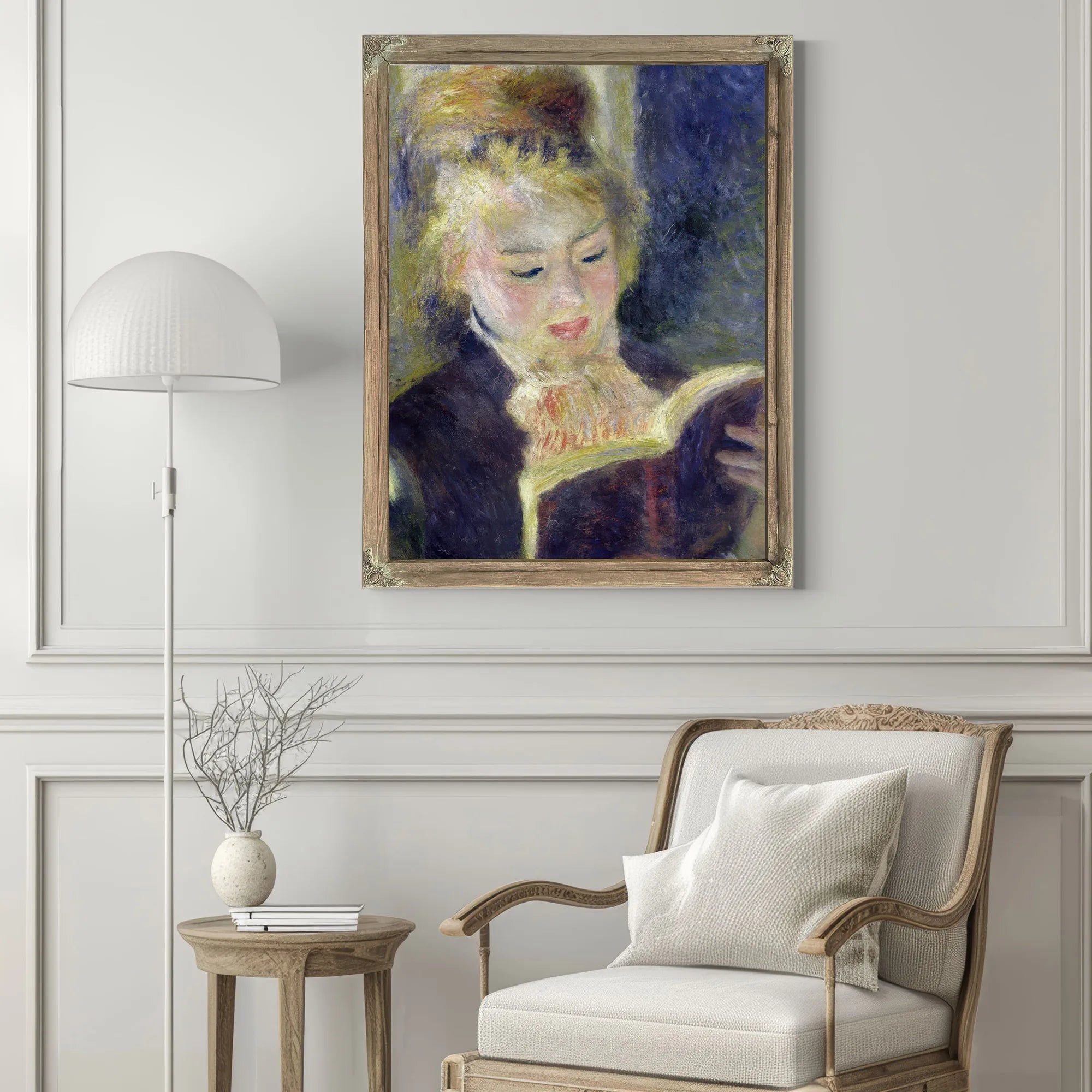 Girl Reading By Pierre Auguste Renoir Fine Art Print