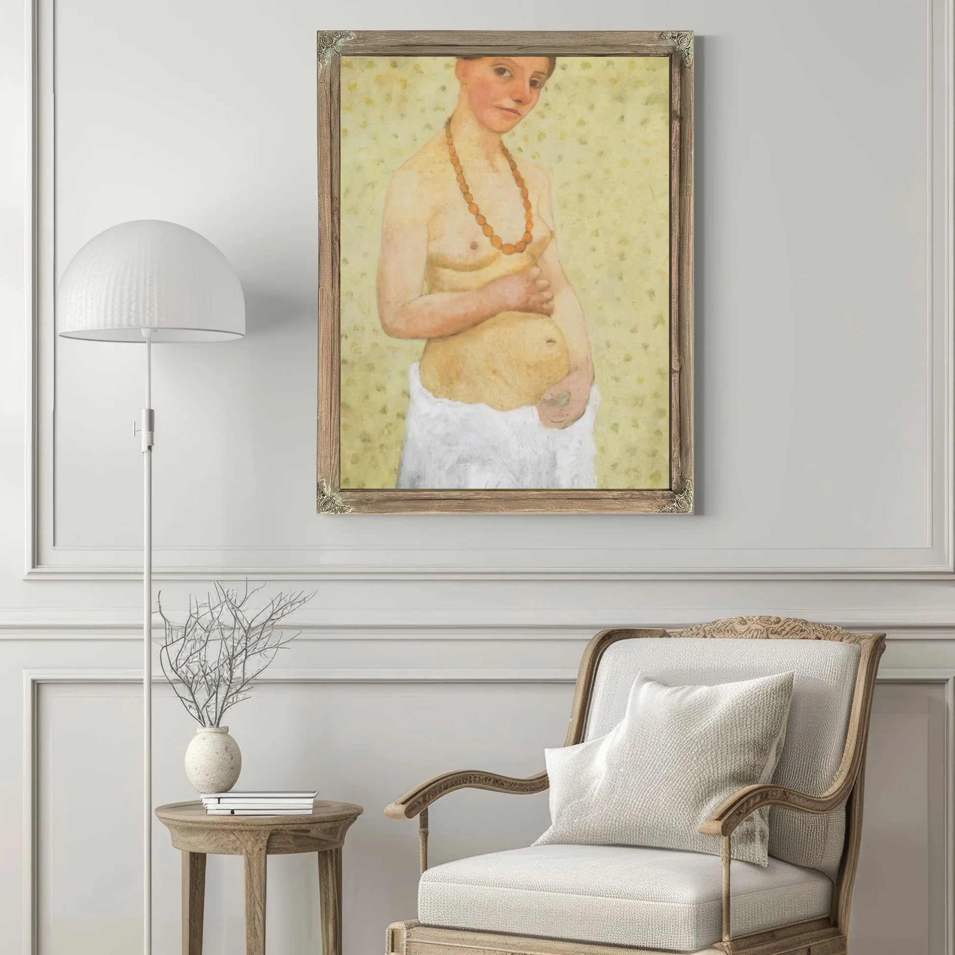 Self Portrait On Th Sixth Wedding Anniversary By Paula Modersohn Becker Fine Art Print