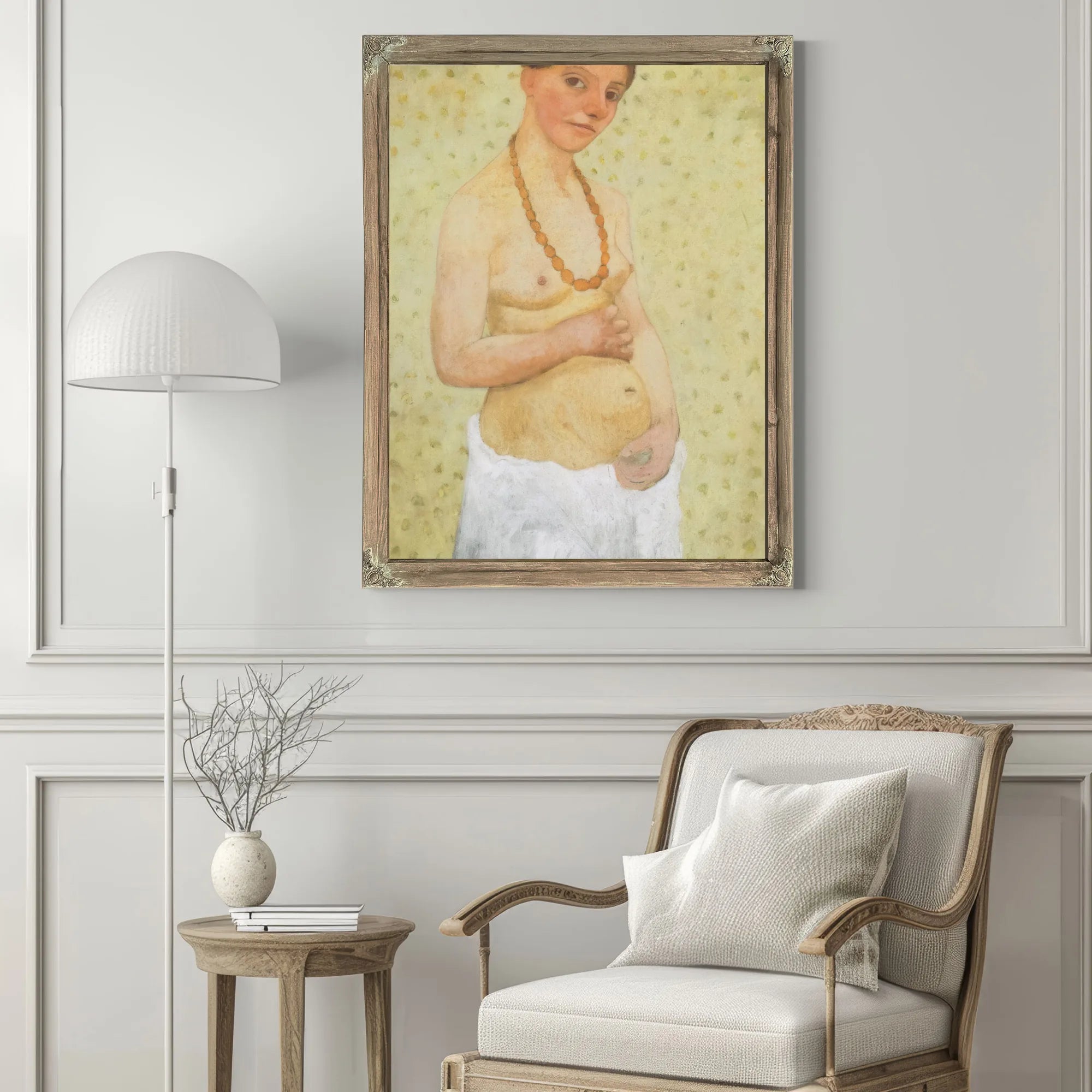 Self Portrait On Th Sixth Wedding Anniversary By Paula Modersohn Becker Fine Art Print