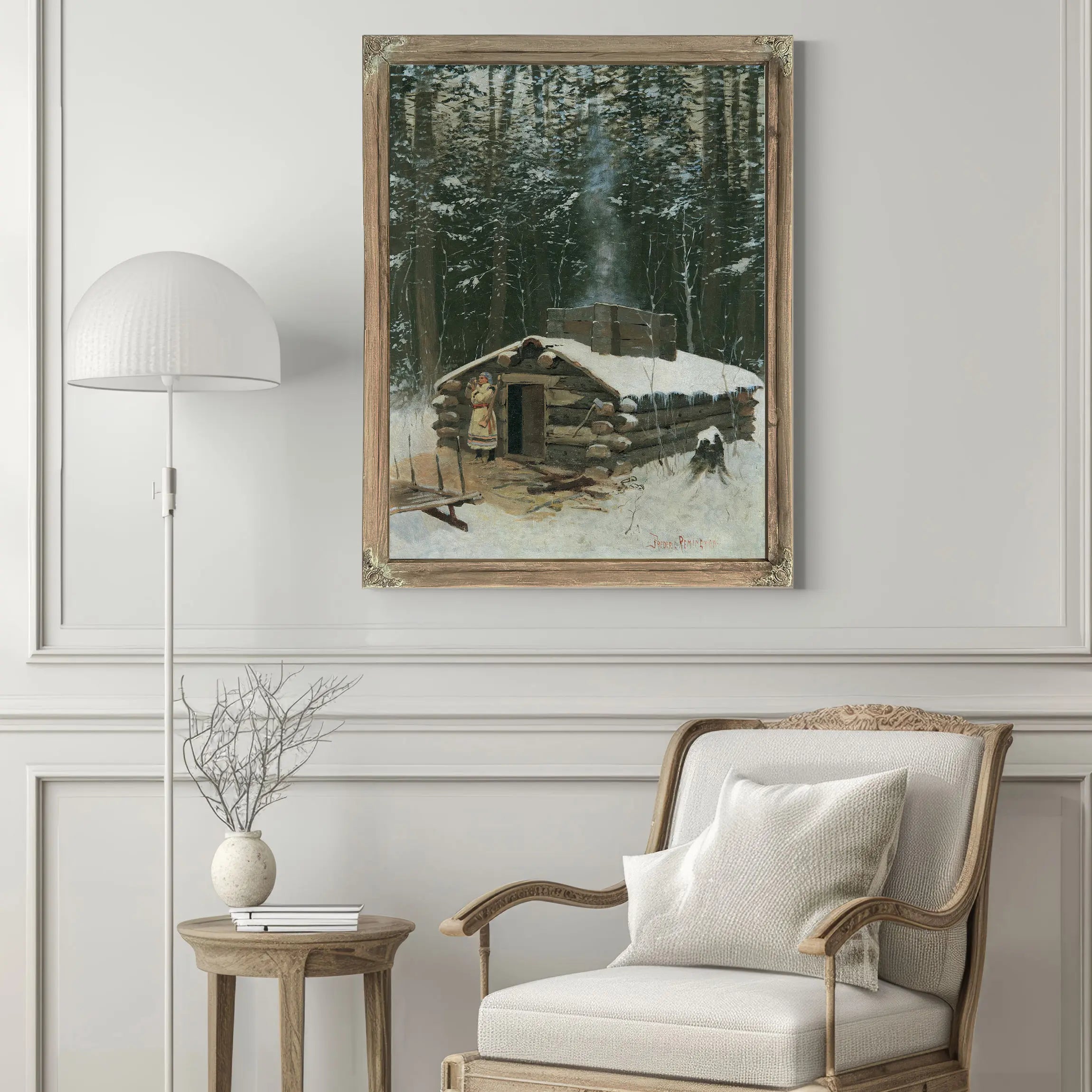 Antoine S Cabin by Frederic Remington