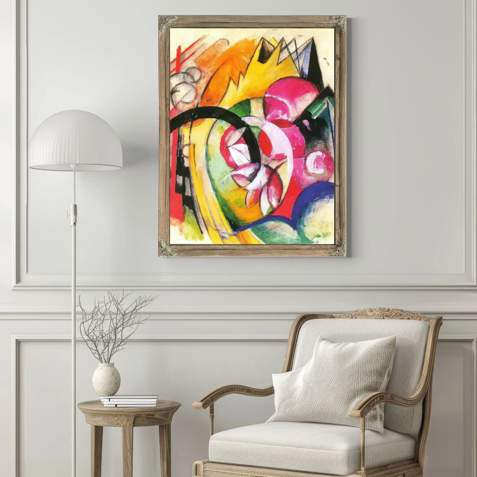 Coloured Flowers By Franz Marc Fine Art Print