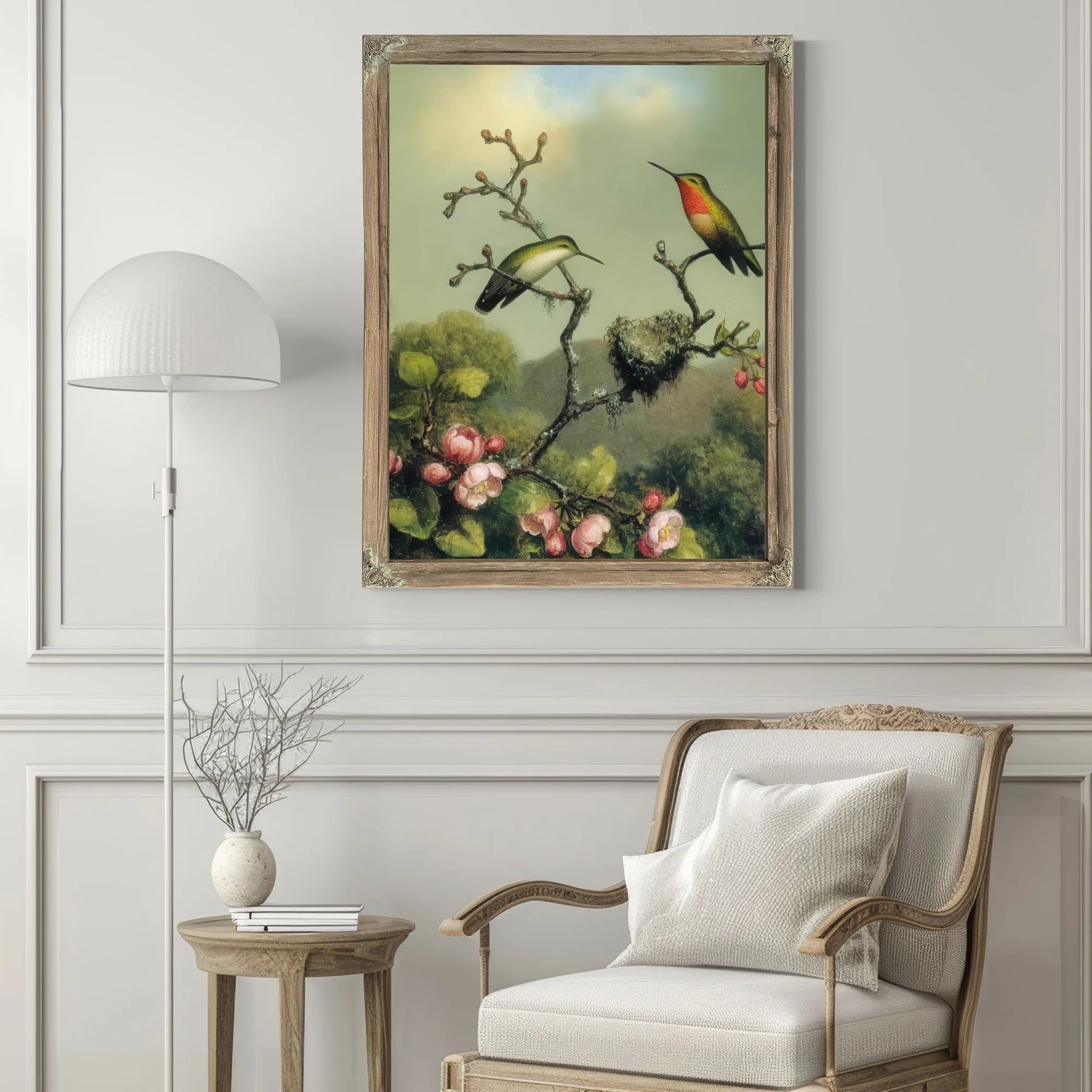 Ruby Throat Of North America By Martin Johnson Heade Fine Art Print