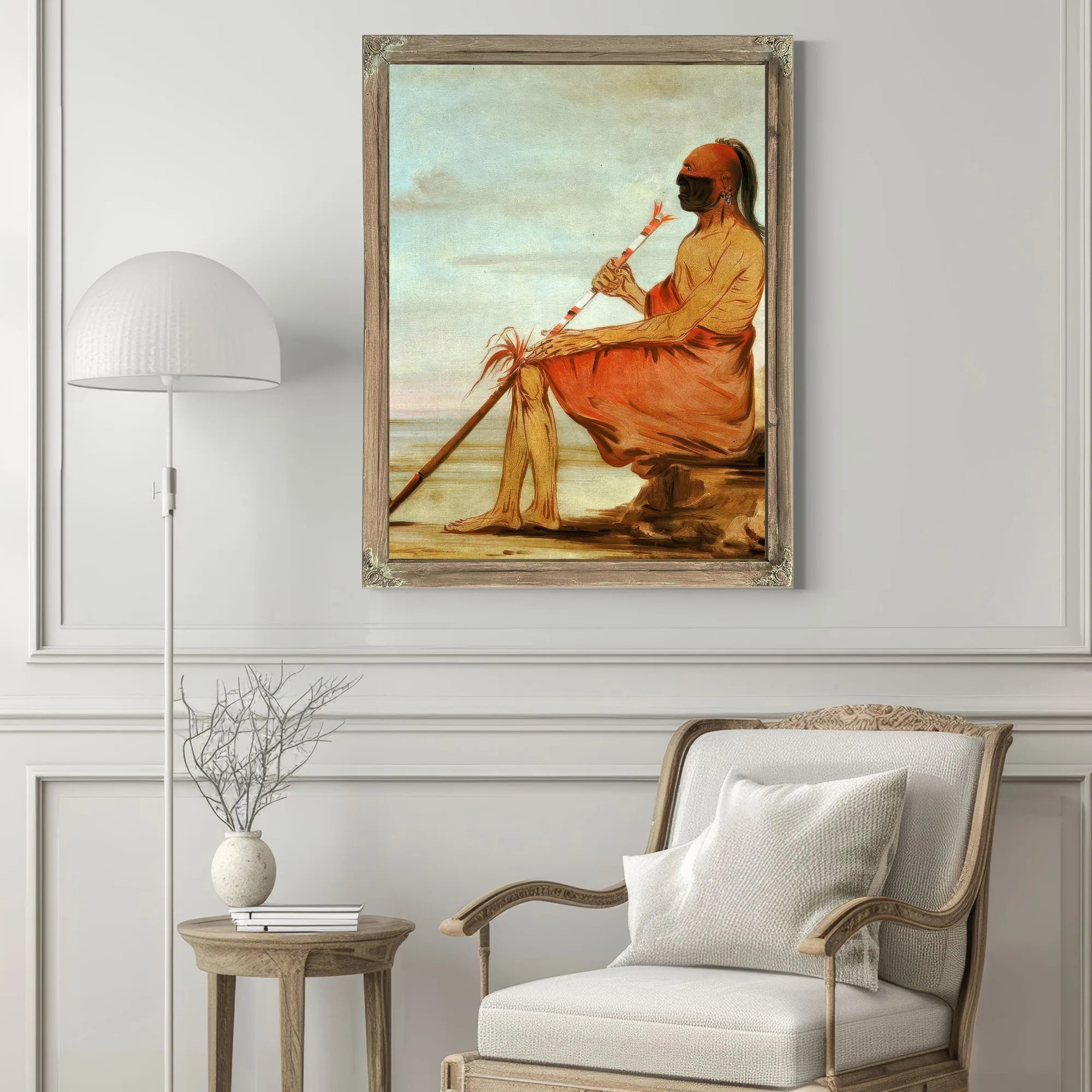 Coo Coo Coo, The Owl, An Aged Chief By George Catlin Fine Art Print