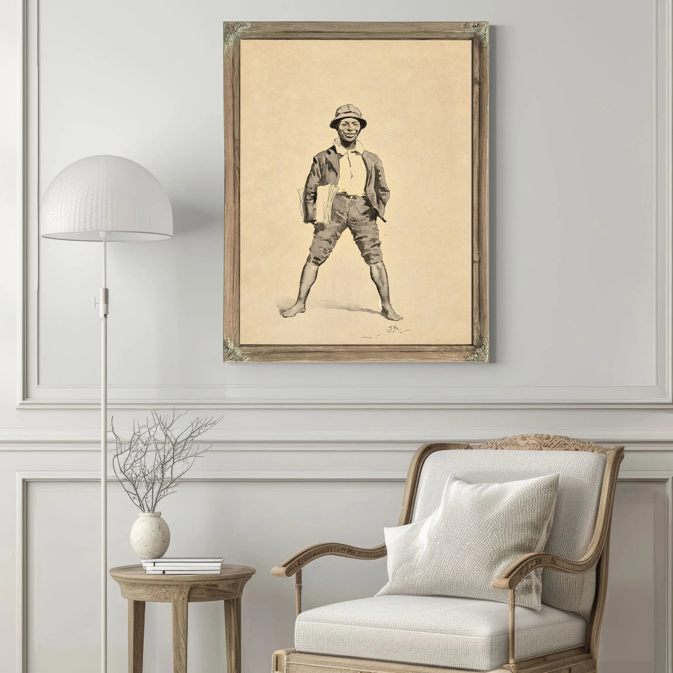 The Paper Boy by Frederic Remington