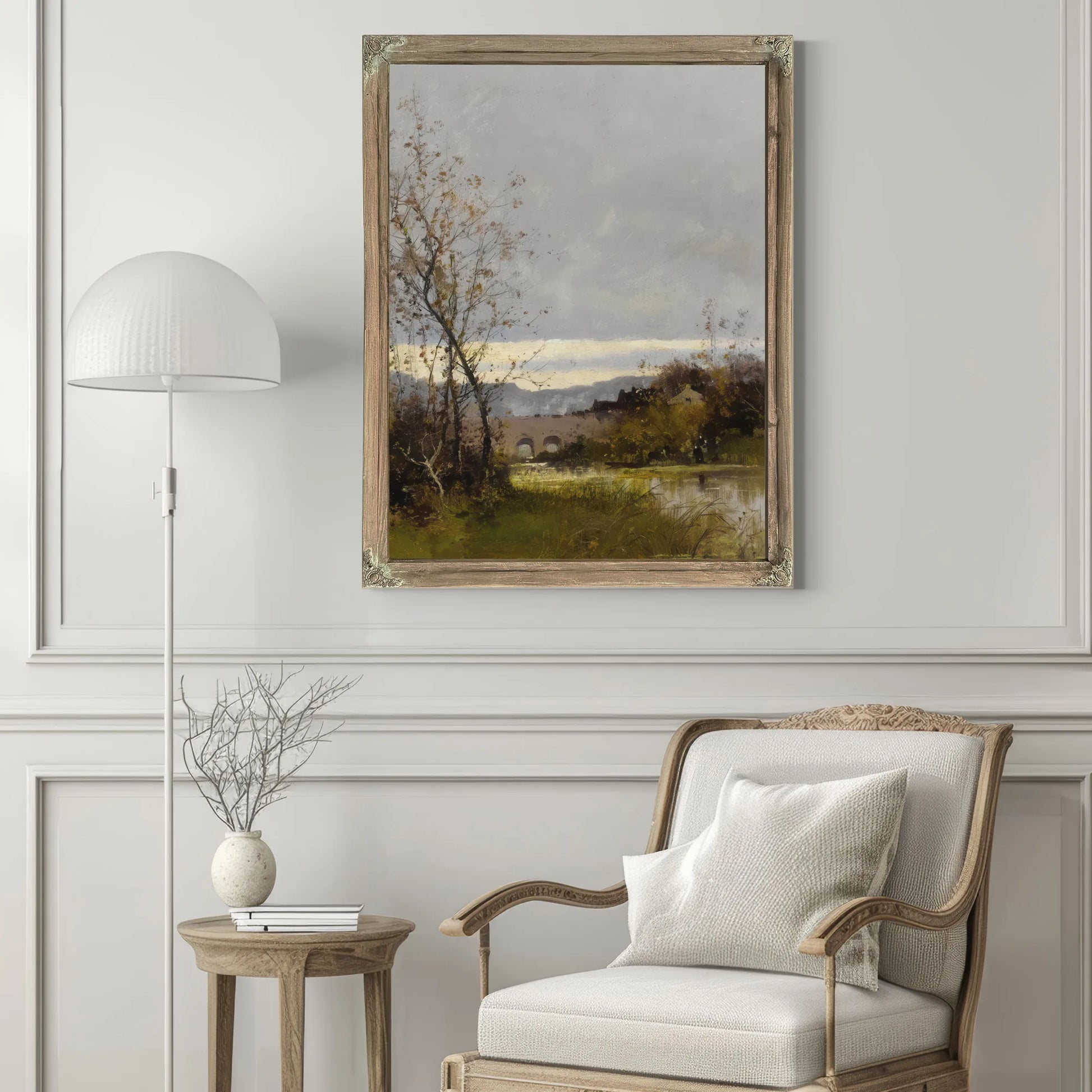 Along The Riverbank Normandy By Eugene Galien Laloue Fine Art Print