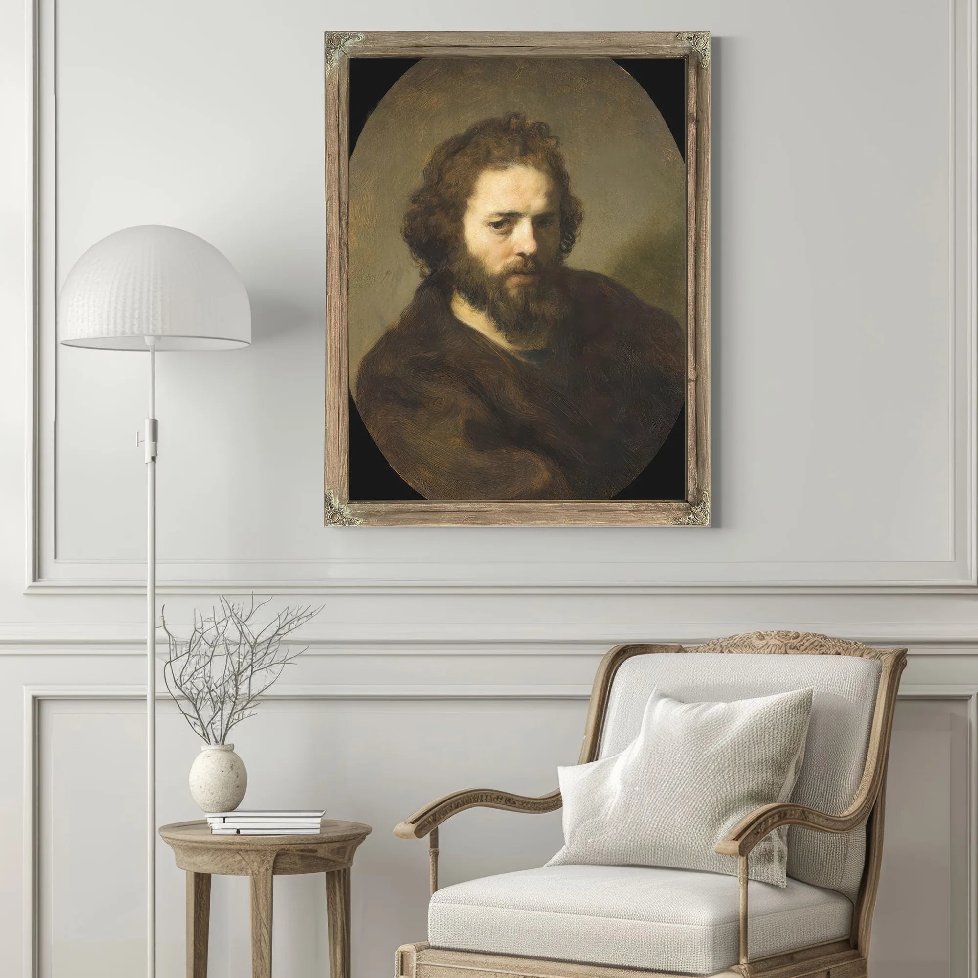 Portrait Of A Bearded Man By Rembrandt Fine Art Print
