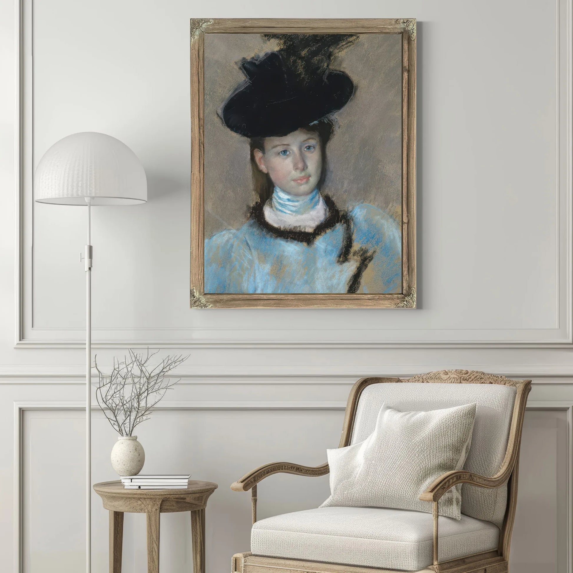 The Black Hat By Mary Cassatt Fine Art Print