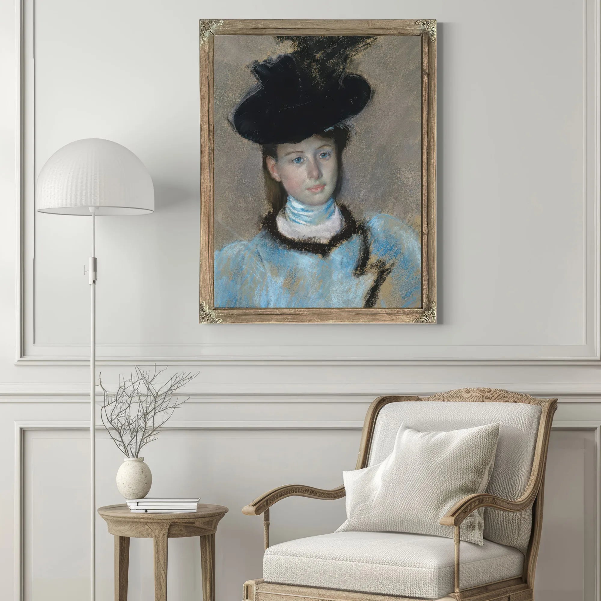 The Black Hat By Mary Cassatt Fine Art Print