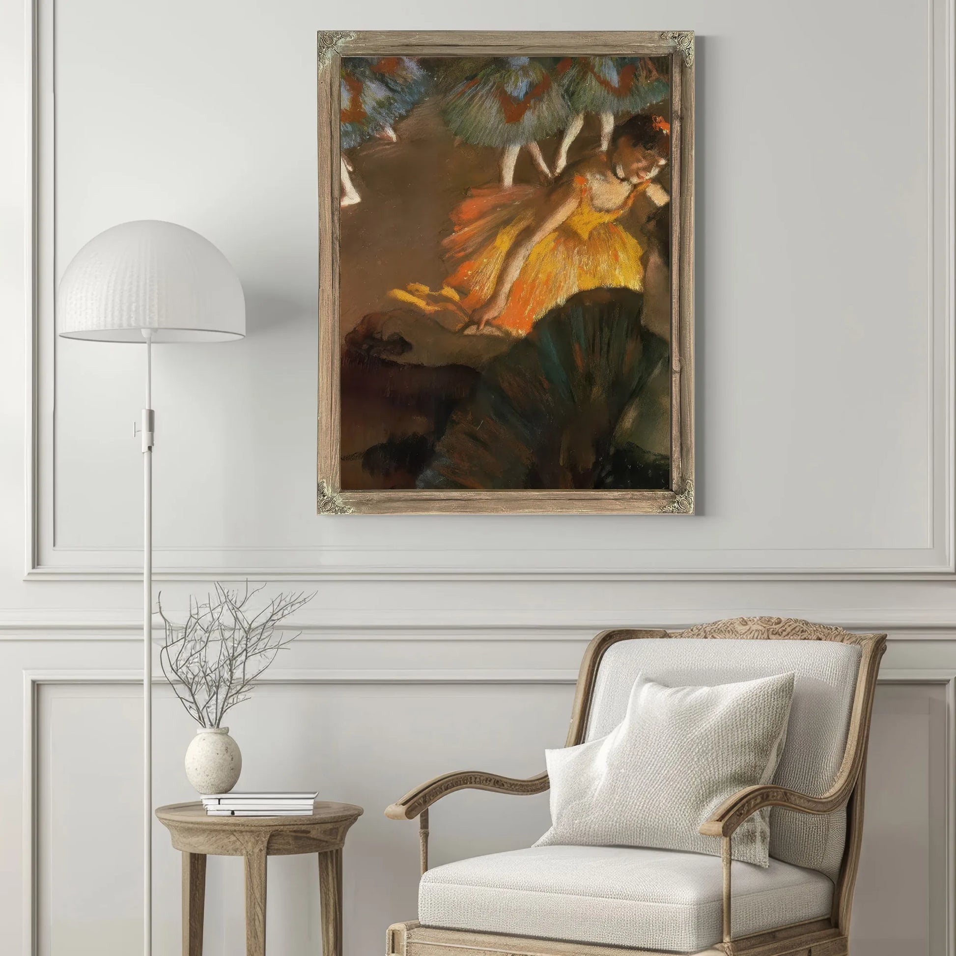 Ballerina And Lady With A Fan By Edgar Degas Fine Art Print