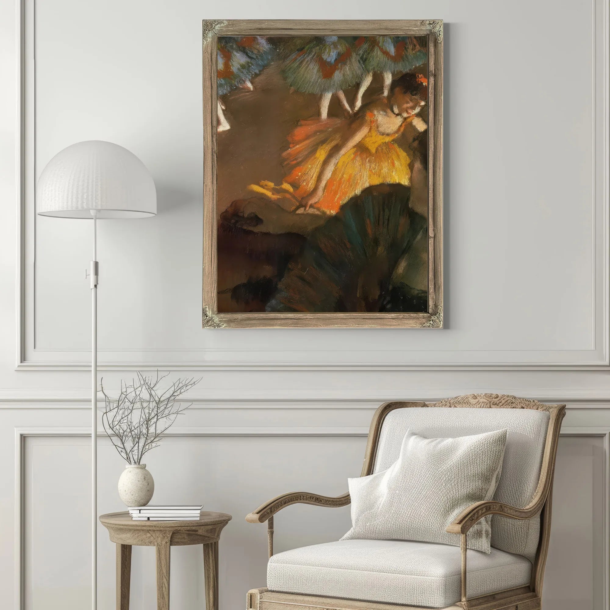 Ballerina And Lady With A Fan By Edgar Degas Fine Art Print