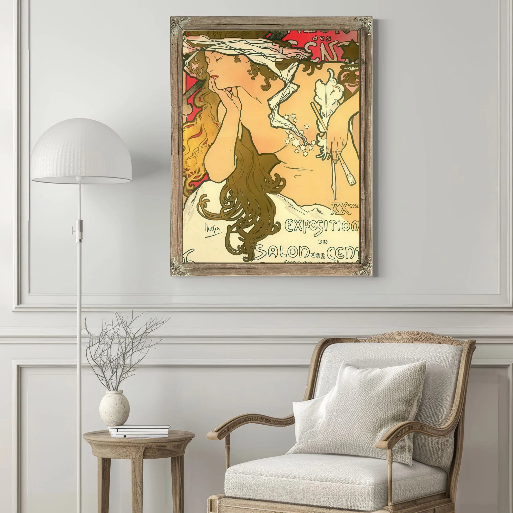 Salon Des Cent 20Th Exhibition By Alphonse Mucha Fine Art Print