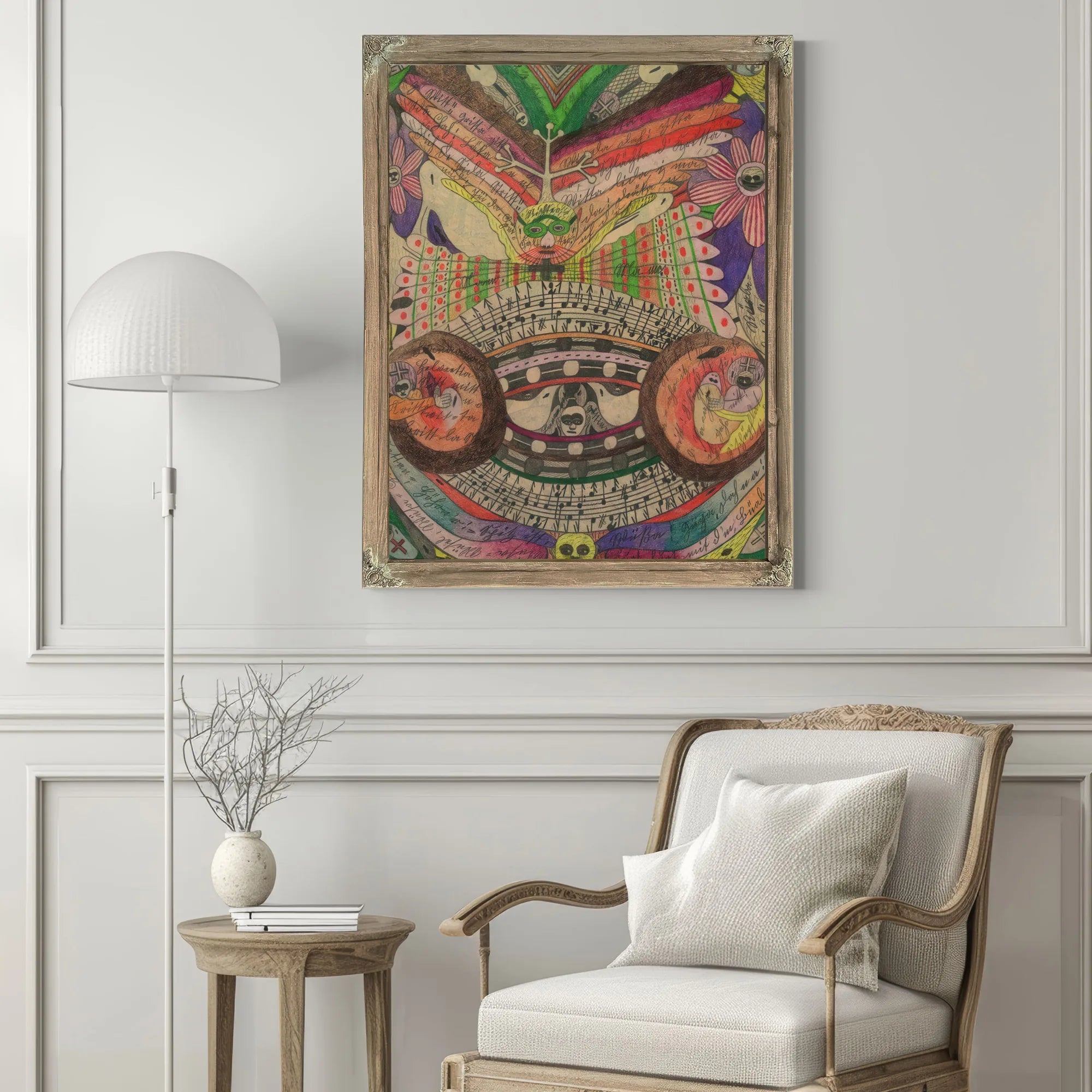 The Eyeglass Butterfly In India 1911 By Adolf Wolfli Fine Art Print
