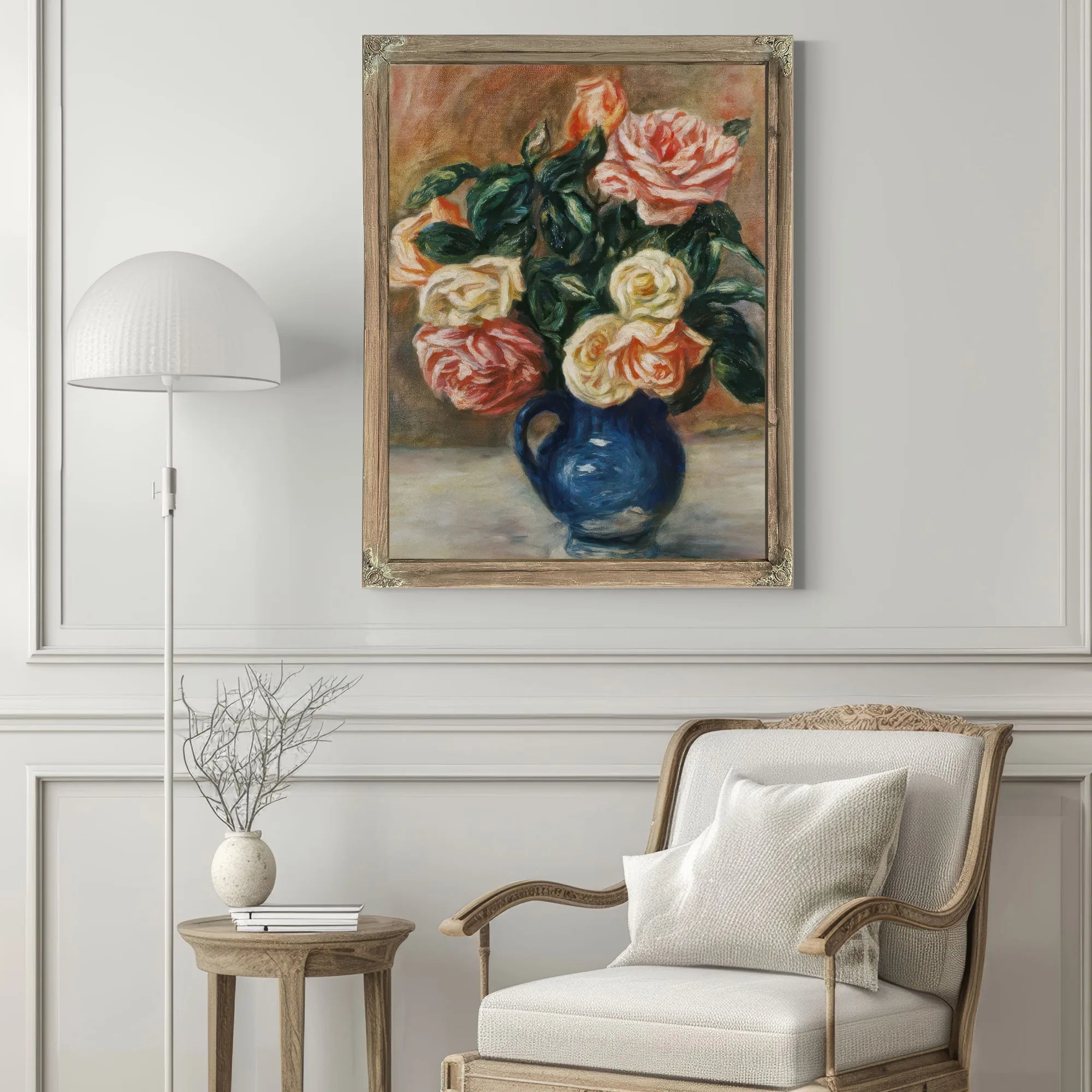Roses In A Jug By Pierre Auguste Renoir Fine Art Print