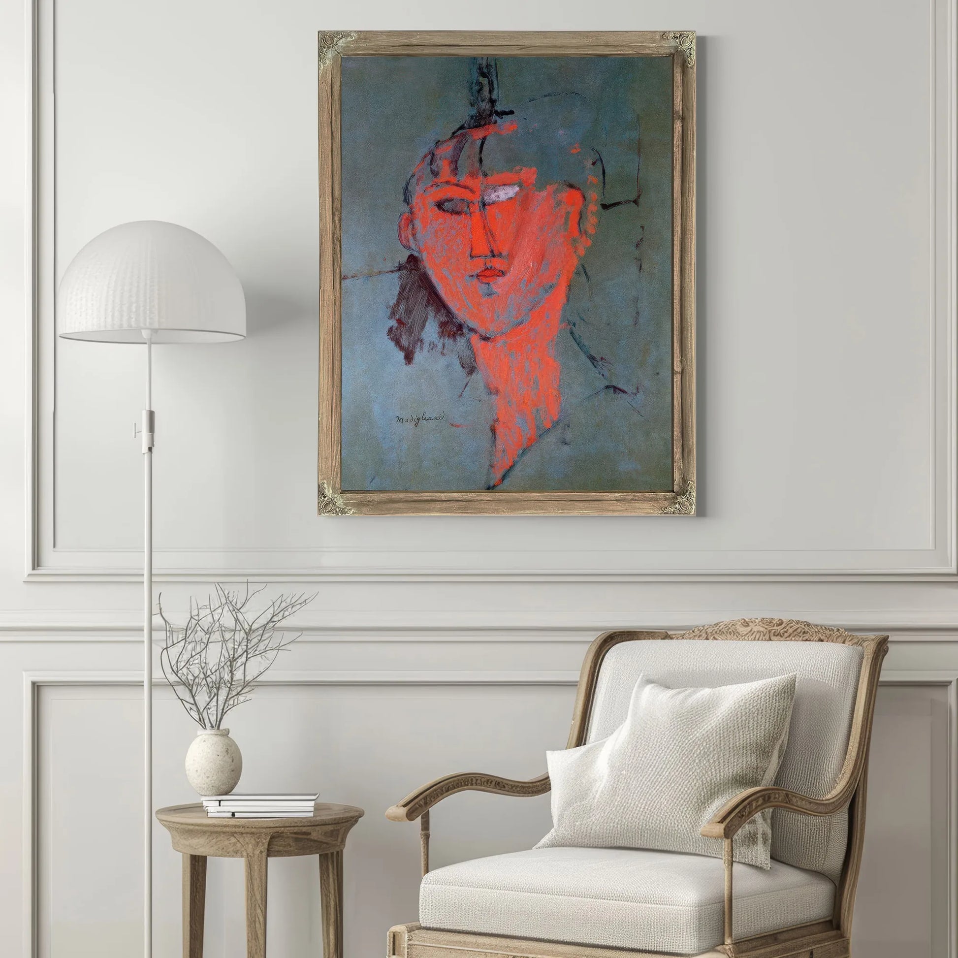The Red Head By Amedeo Modigliani Fine Art Print