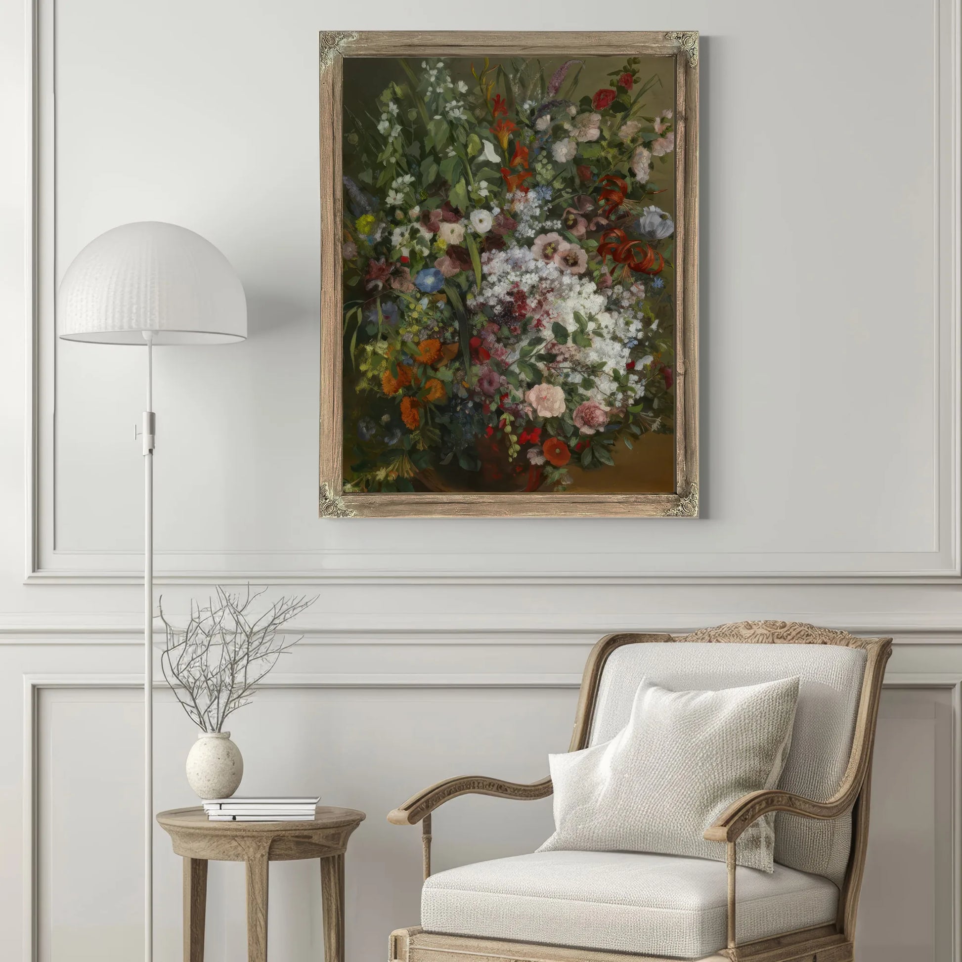 Bouquet Of Flowers In A Vase By Jean Desire Gustave Courbet Fine Art Print