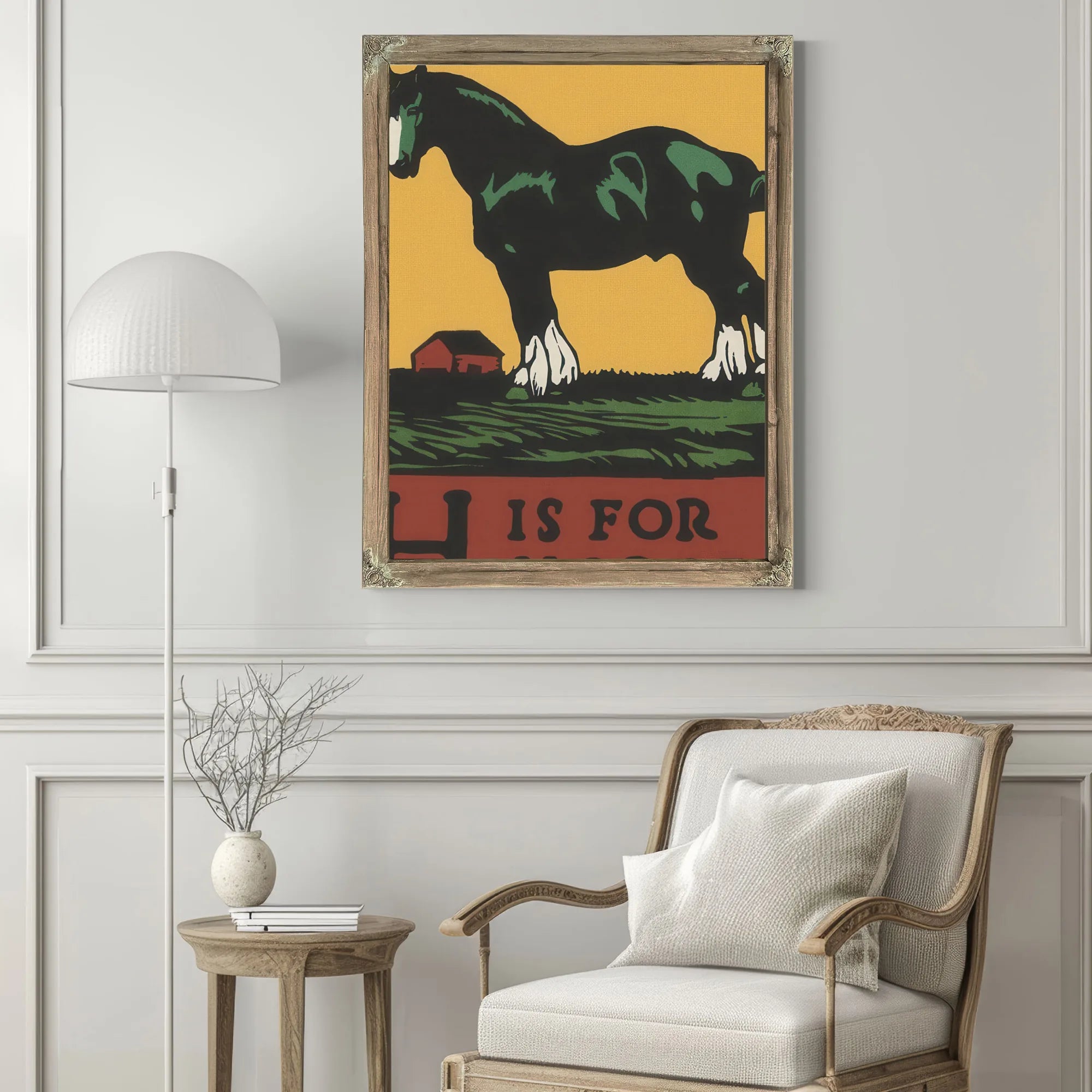 Alphabet H Is For Horse By C.B. Falls Fine Art Print