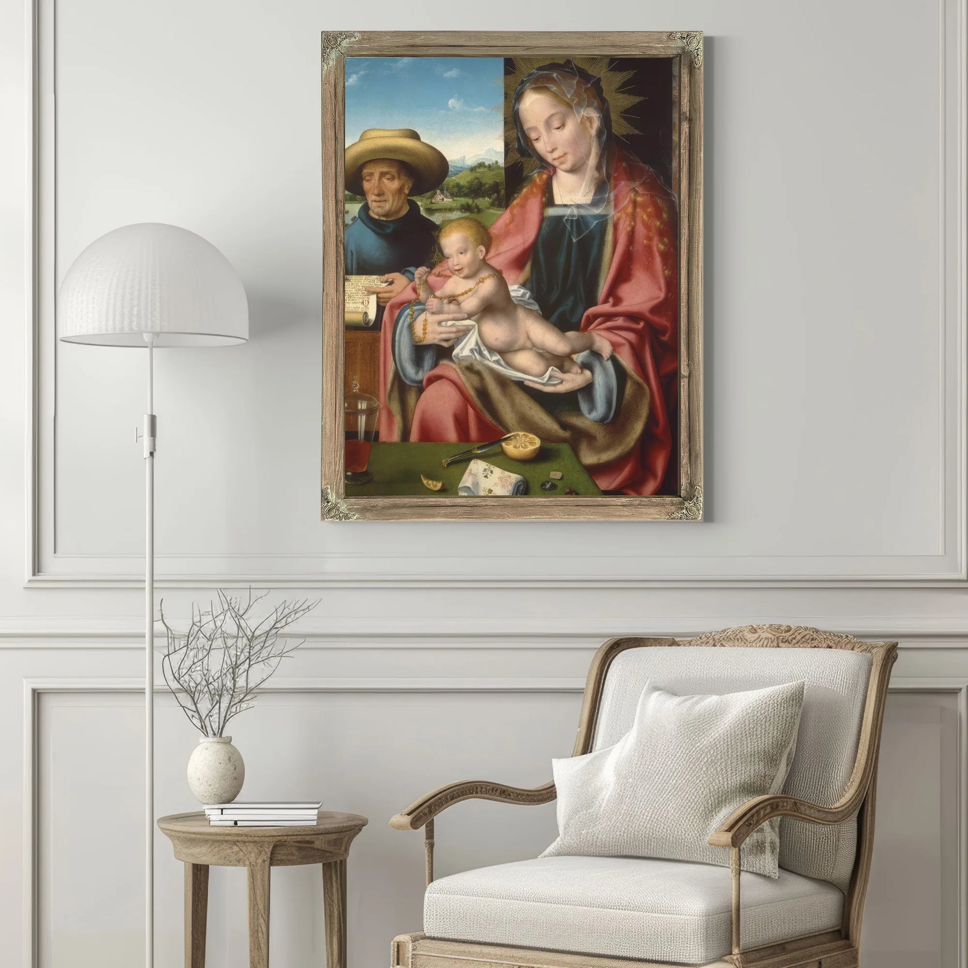 The Holy Family By Joos Van Cleve Fine Art Print