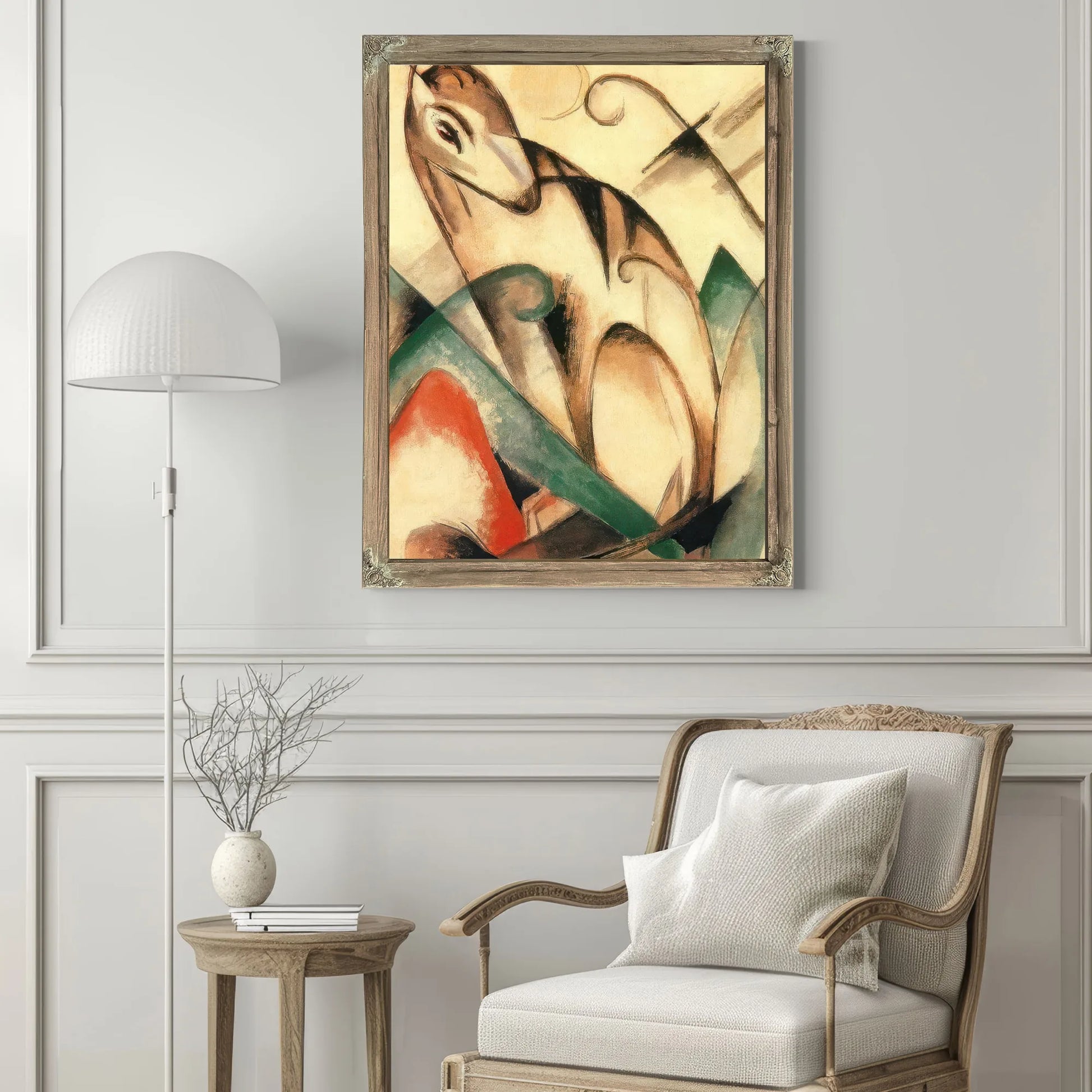 Seated Mythical Animal By Franz Marc Fine Art Print