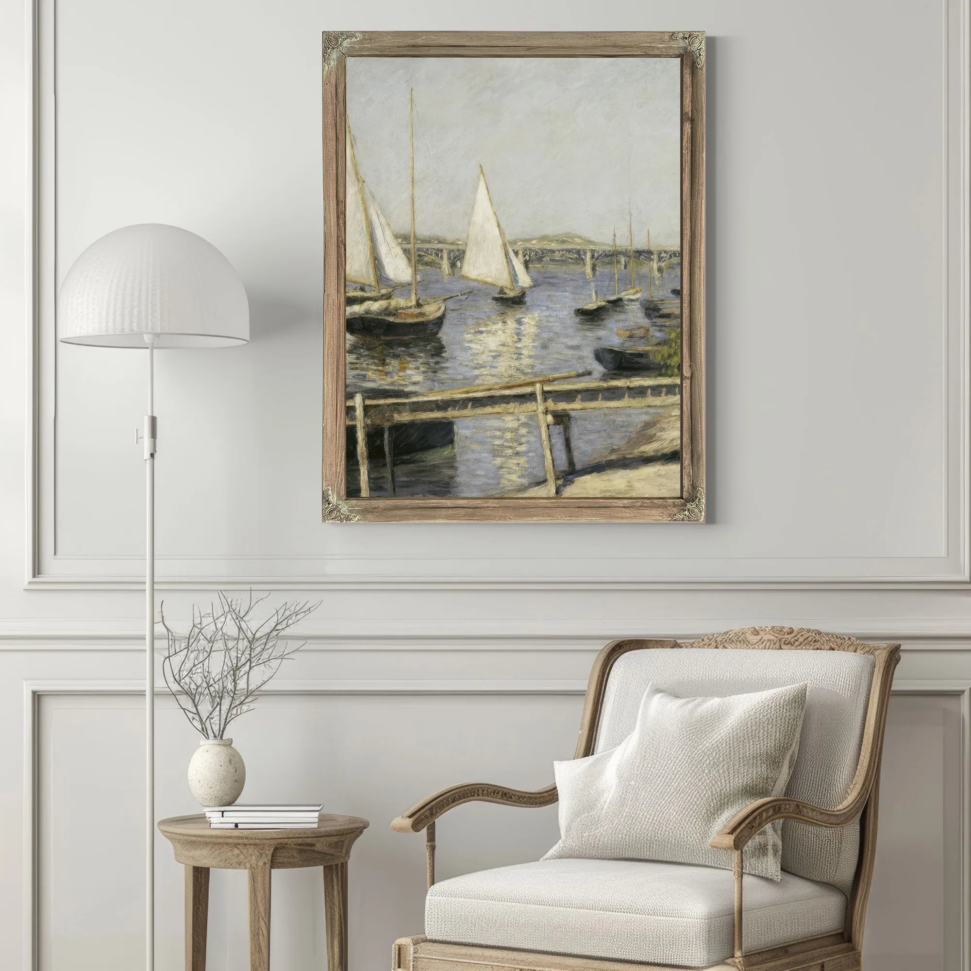 Sailing Boats At Argenteuil By Gustave Caillebotte Fine Art Print