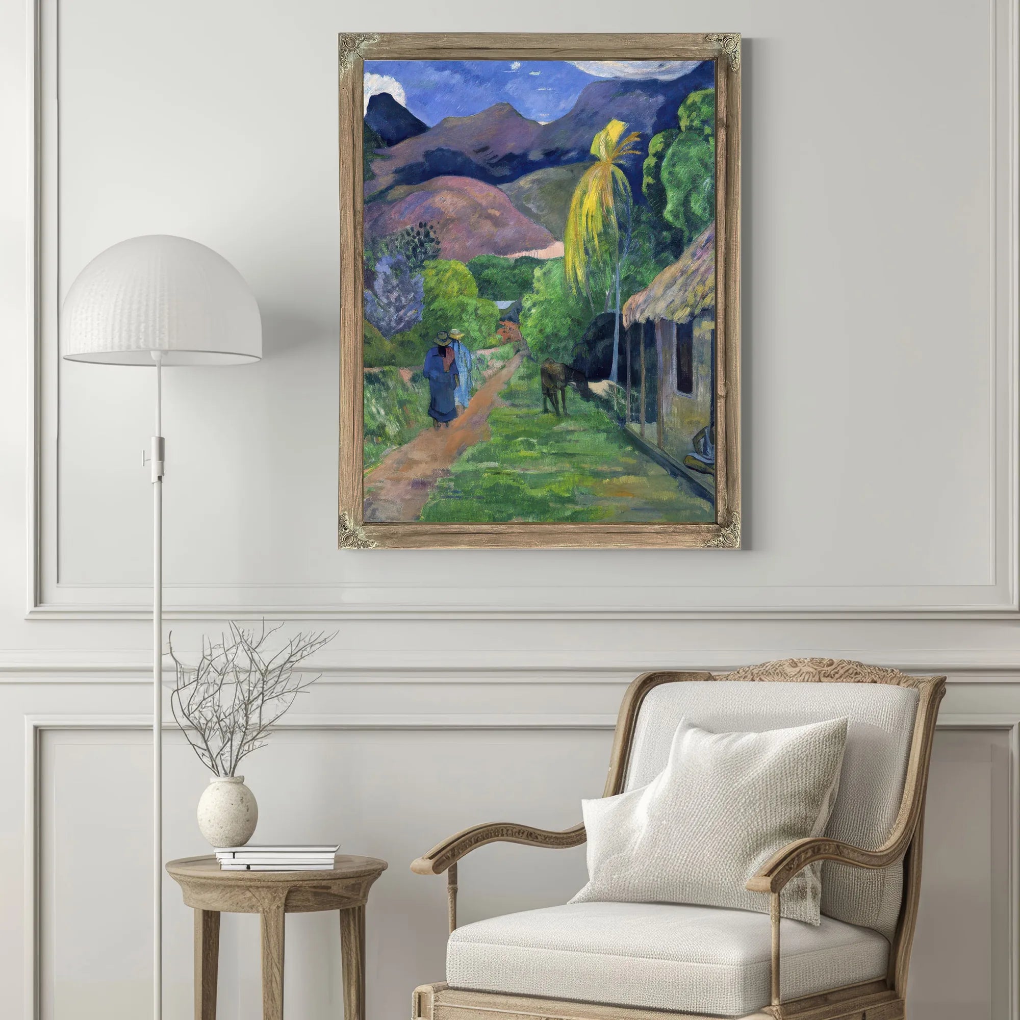 Street In Tahiti By Eugene Henri Paul Gauguin Fine Art Print
