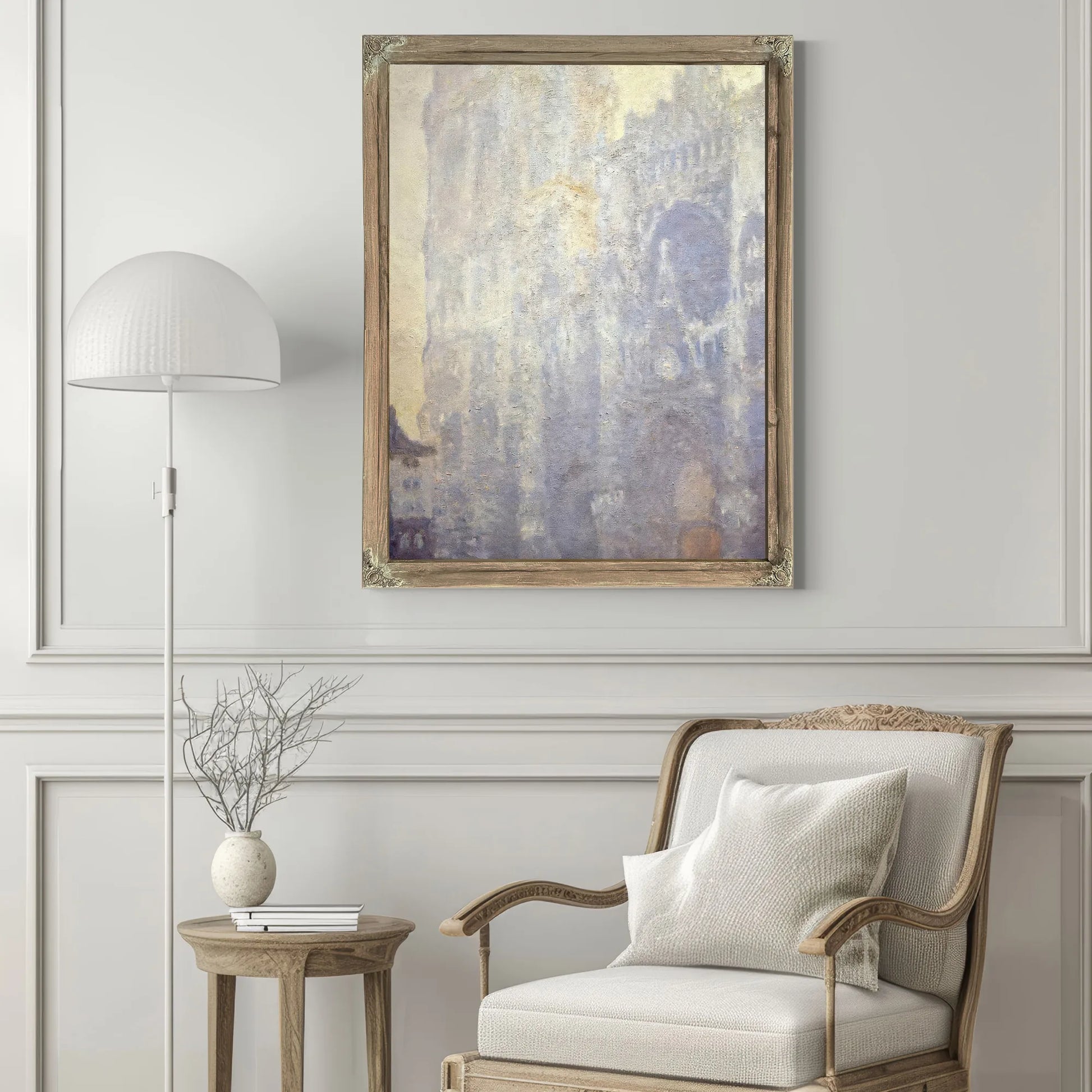 Rouen Cathedral Morning Sun Harmony In Blue By Claude Monet Fine Art Print