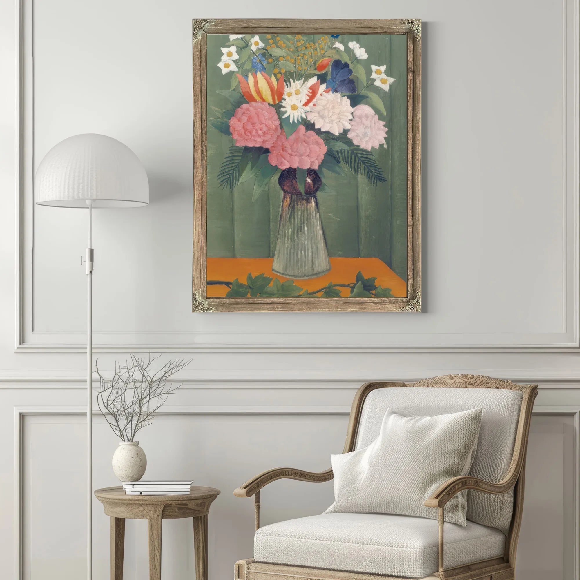Flowers In A Vase By Henri Julien Felix Rousseau Fine Art Print