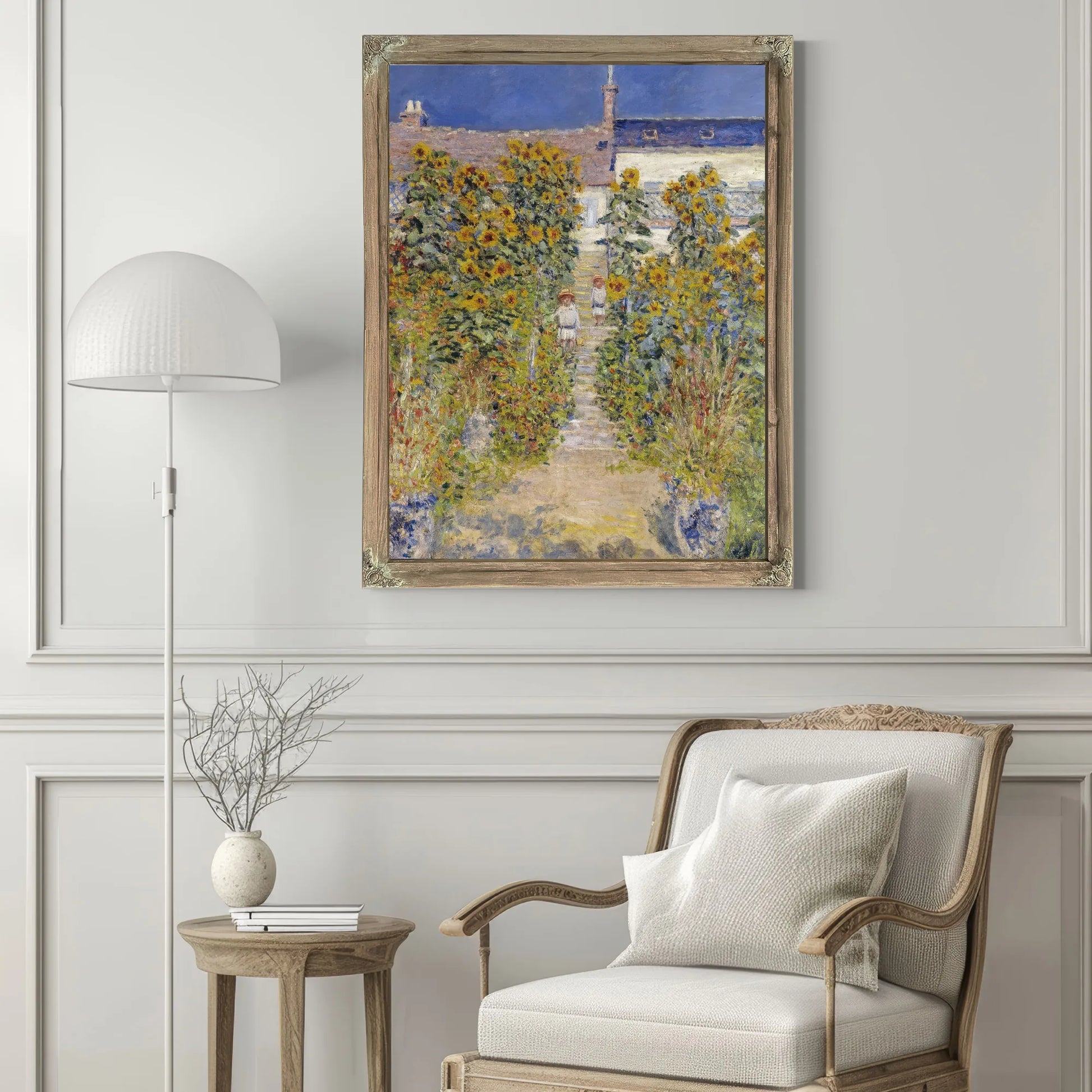 The Artist's Garden At Vetheuil 1 By Claude Monet Fine Art Print