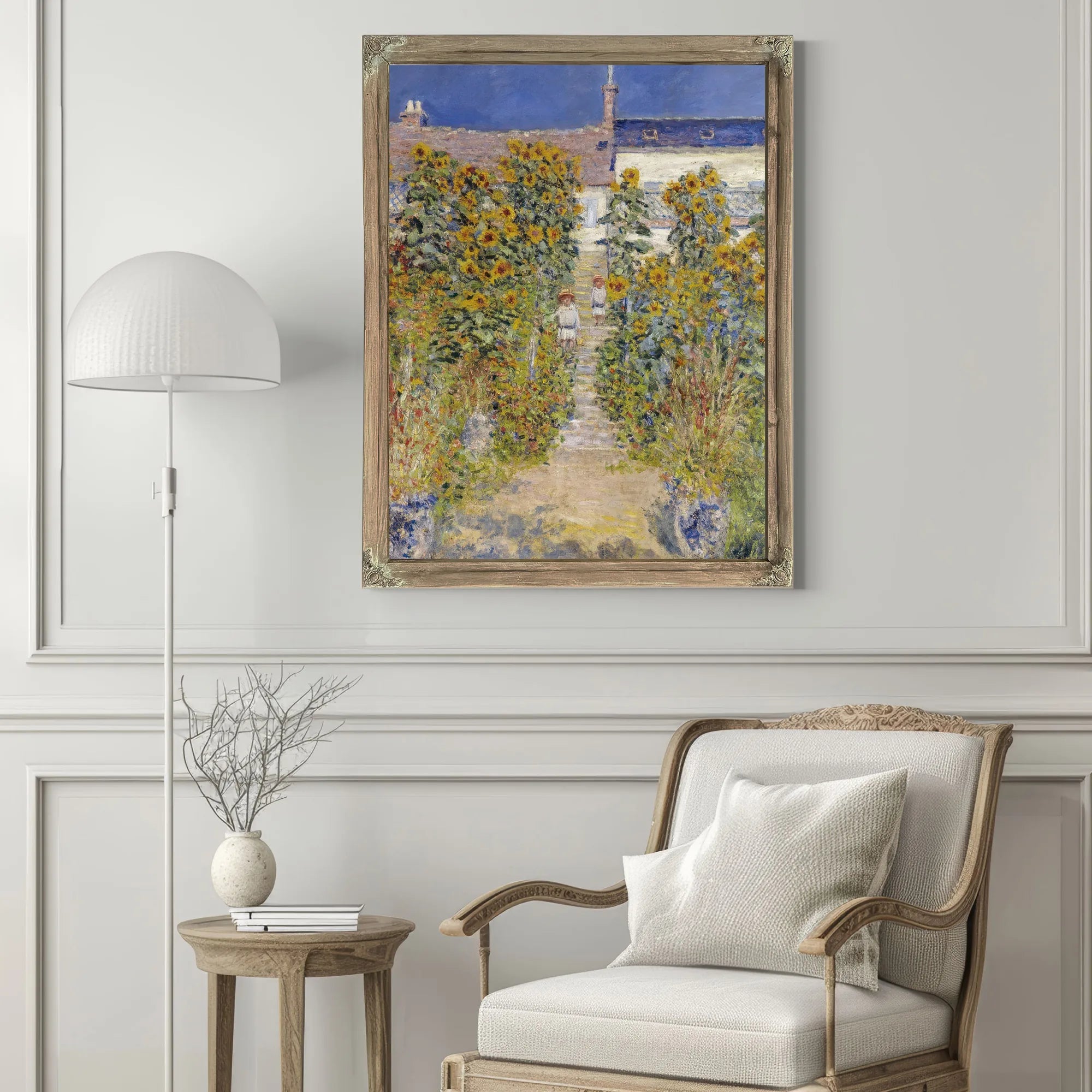 The Artist's Garden At Vetheuil 1 By Claude Monet Fine Art Print