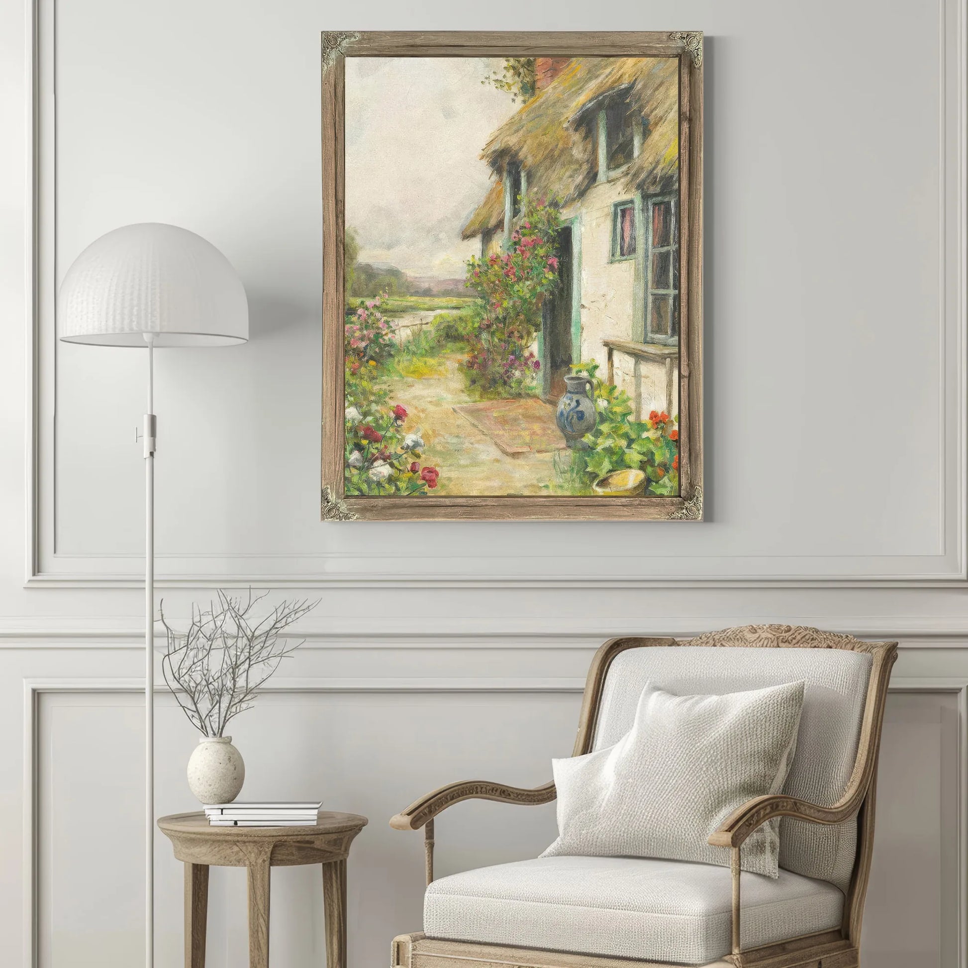 Cottage Gardens By Louis Aston Knight Fine Art Print