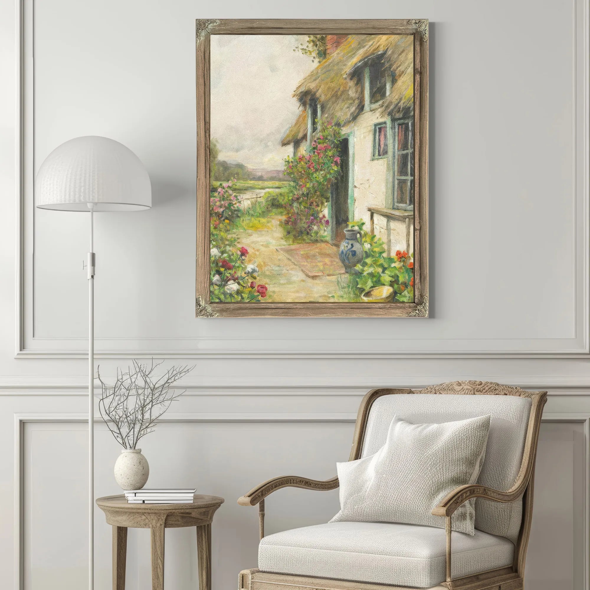 Cottage Gardens By Louis Aston Knight Fine Art Print