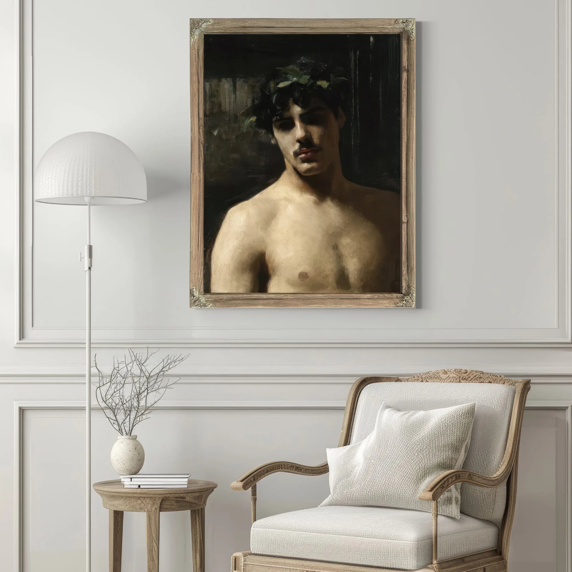 Man Wearing Laurels By John Singer Sargent Fine Art Print