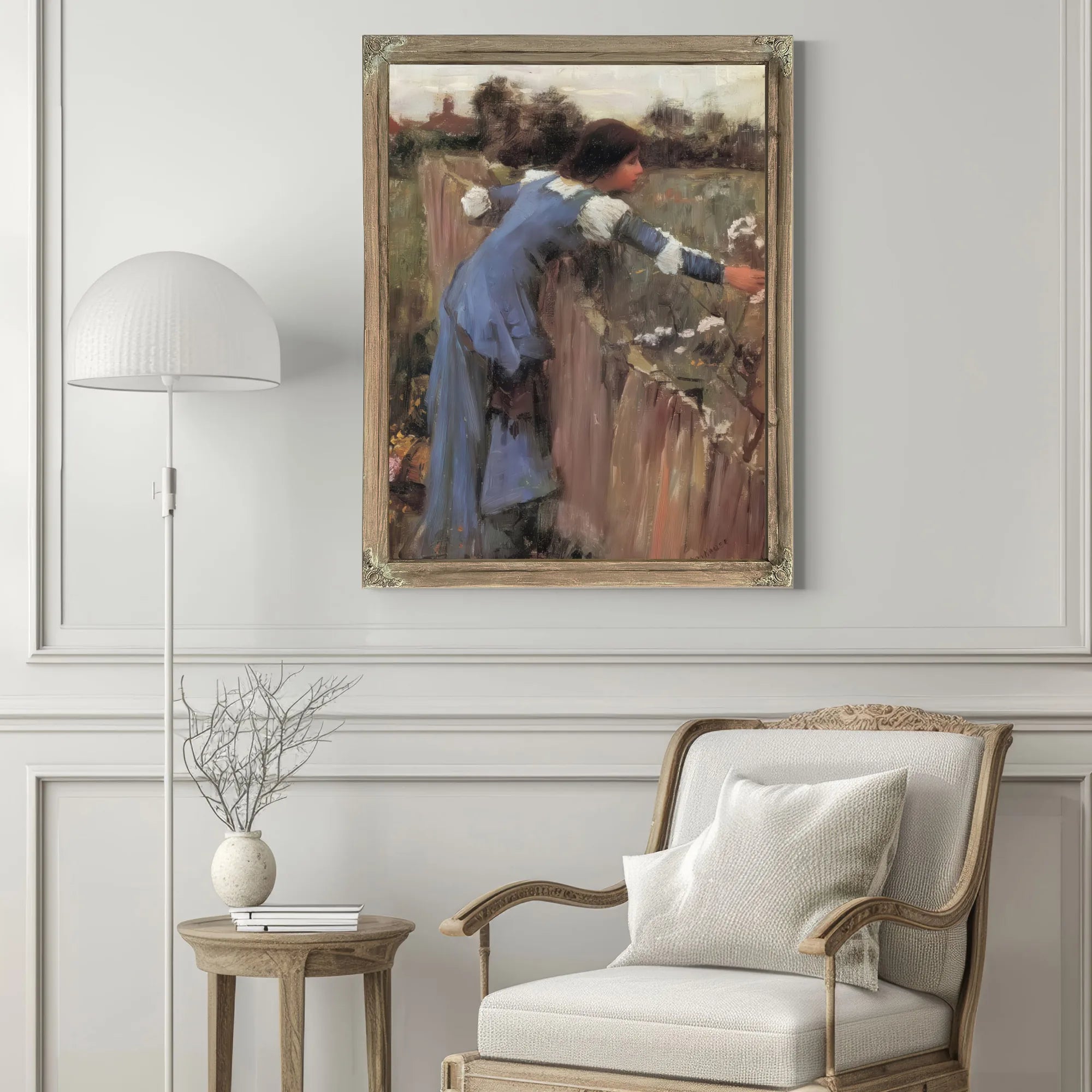The Flower Picker By John Waterhouse Fine Art Print