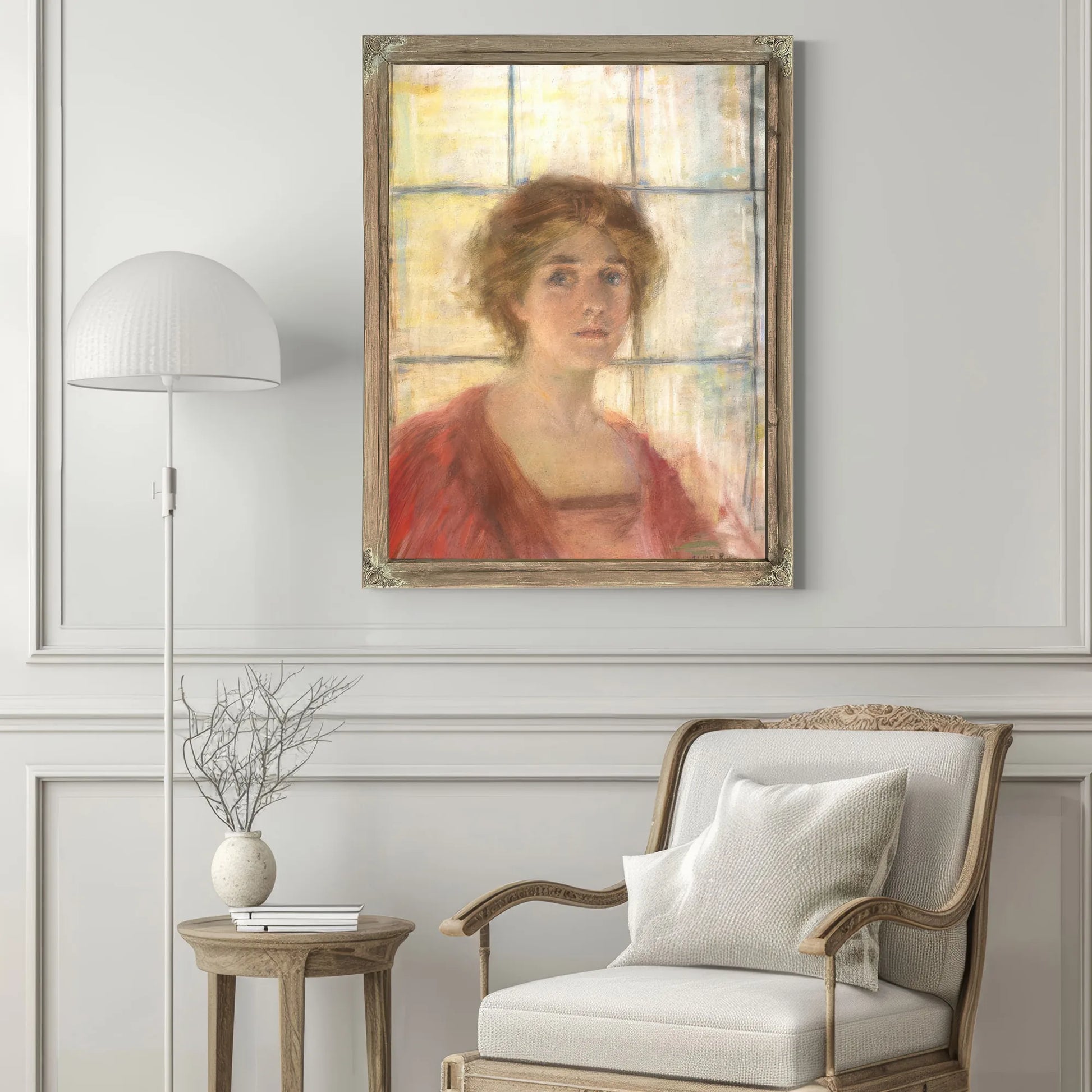 Against The Window By Alice Pike Barney Fine Art Print