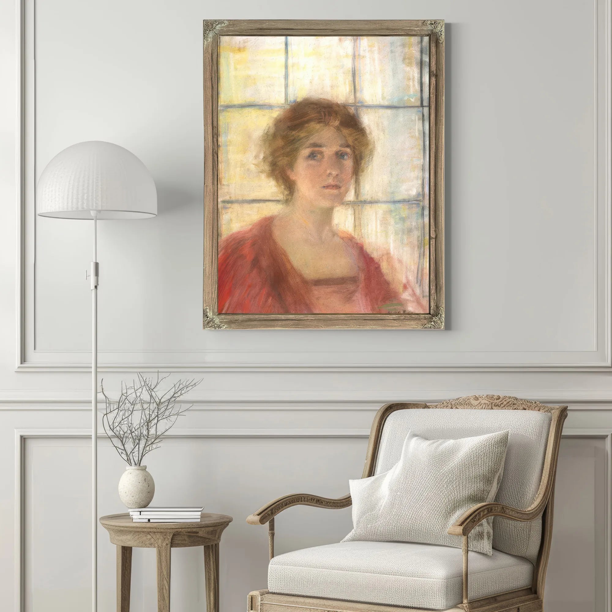 Against The Window By Alice Pike Barney Fine Art Print