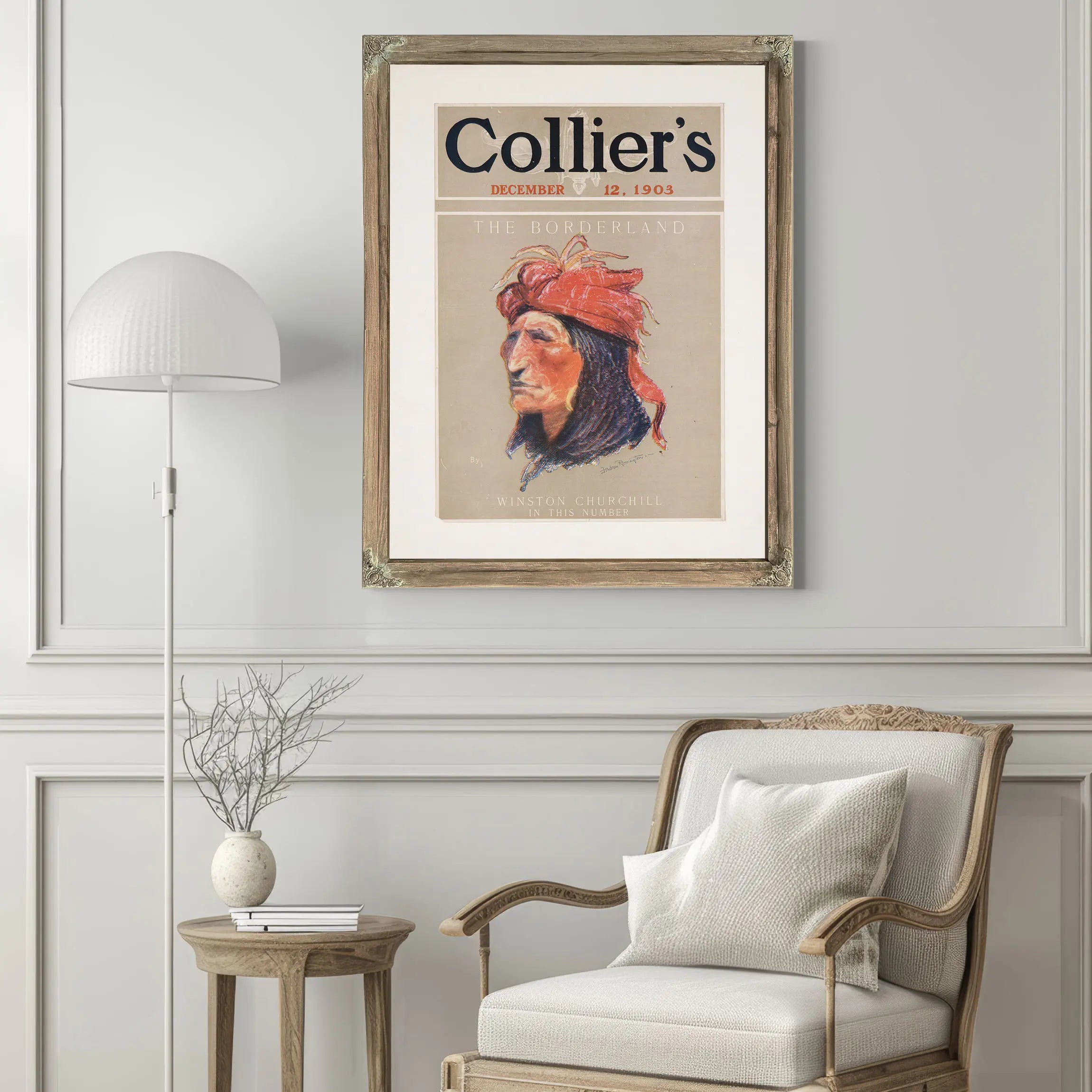 Cover Of Colliers December A by Frederic Remington
