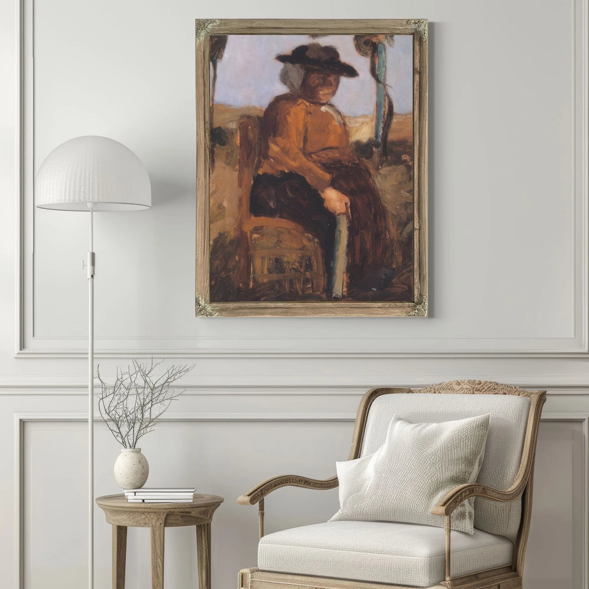 Study Of A Woman Seated In The Garden By Paula Modersohn Becker Fine Art Print