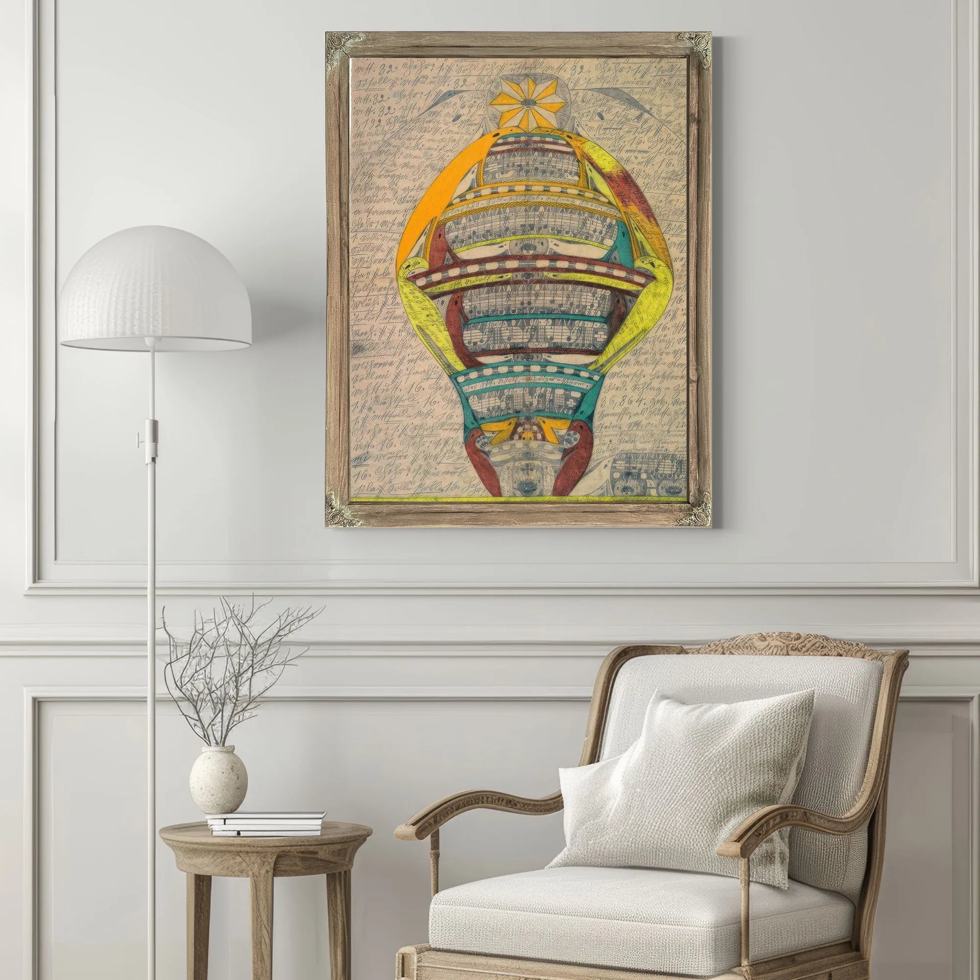 The St Adolf Swiss Tower 1918 By Adolf Wolfli Fine Art Print