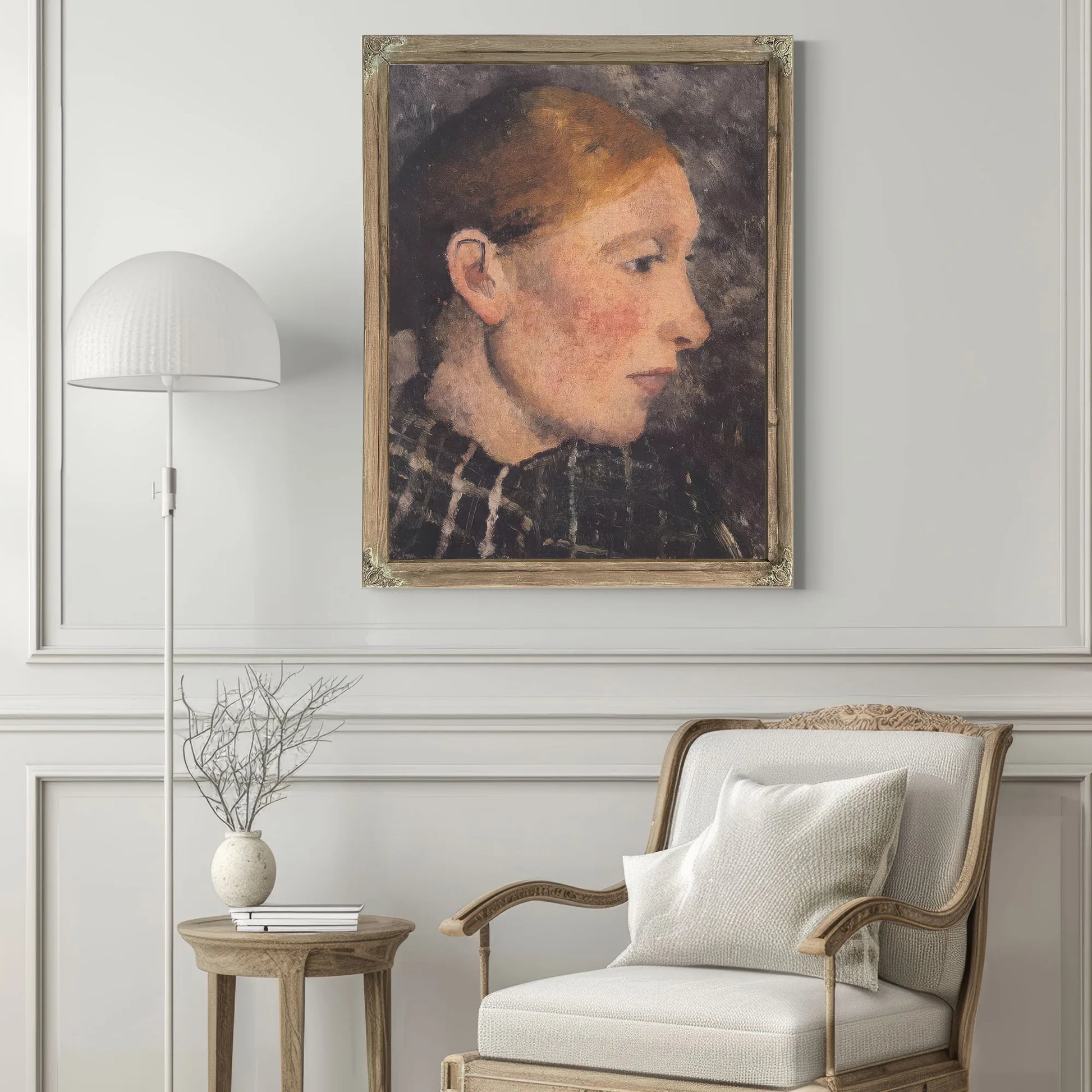 Head Of A Peasant Woman In Profile By Paula Modersohn Becker Fine Art Print