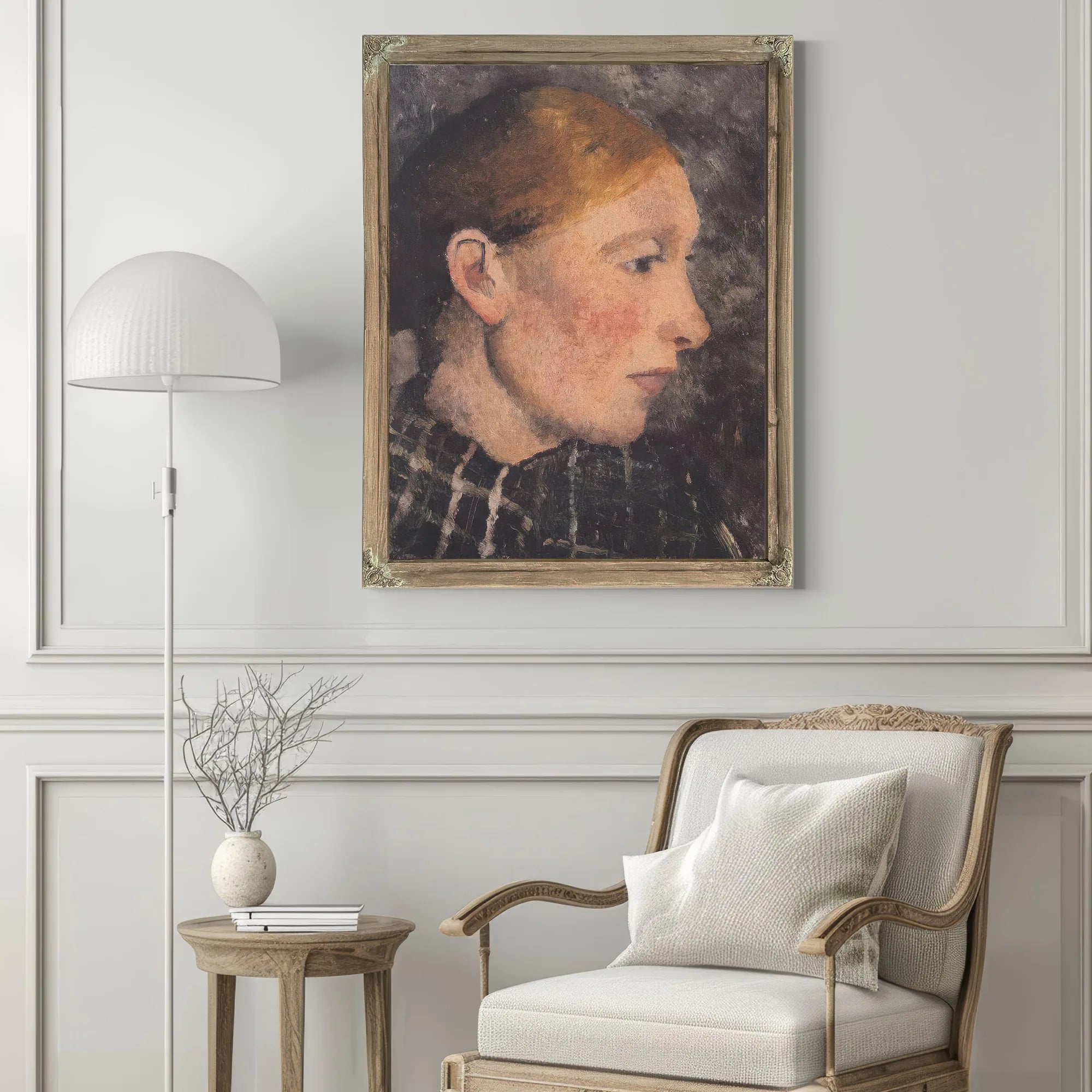 Head Of A Peasant Woman In Profile By Paula Modersohn Becker Fine Art Print