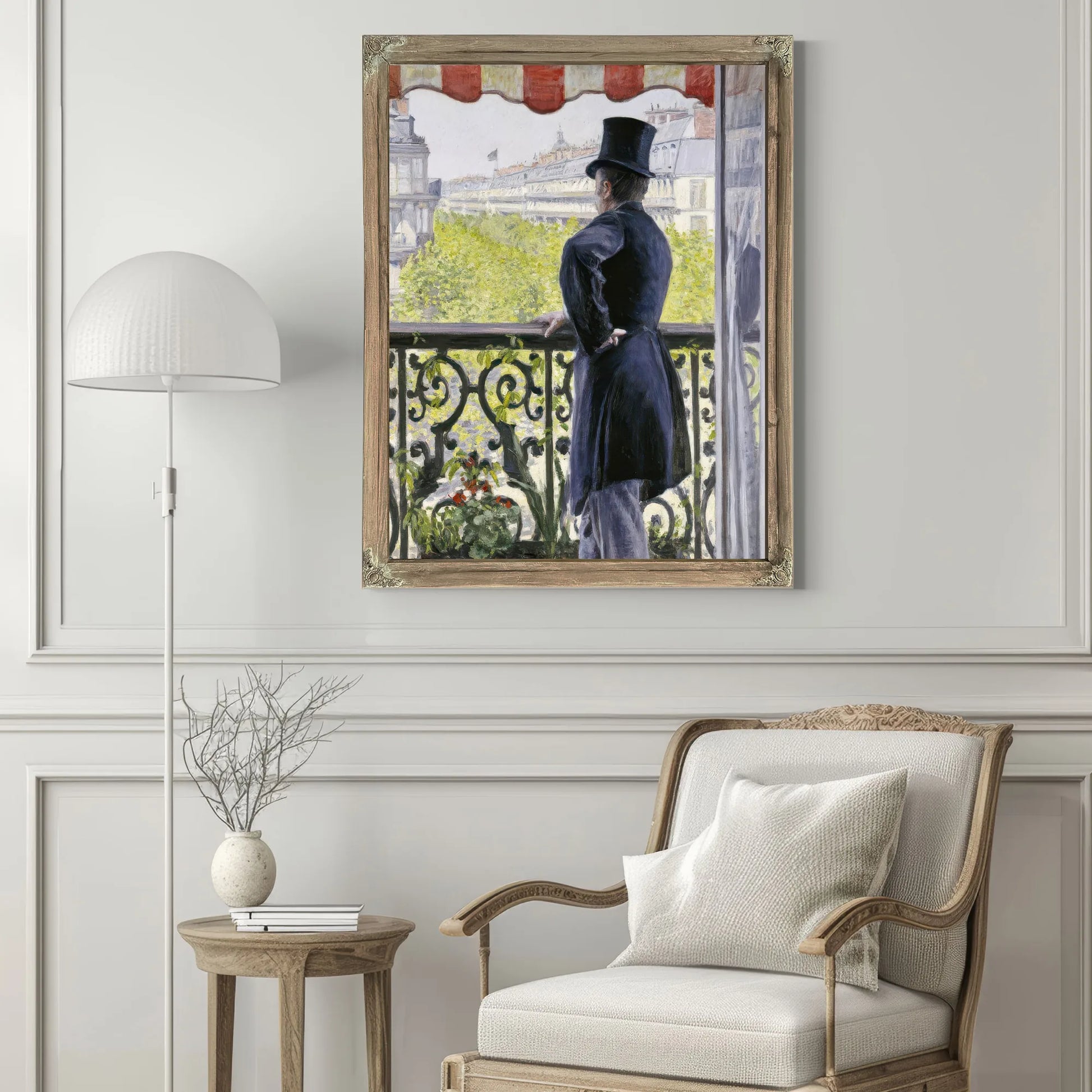 Man On A Balcony, Boulevard Haussmann By Gustave Caillebotte Fine Art Print