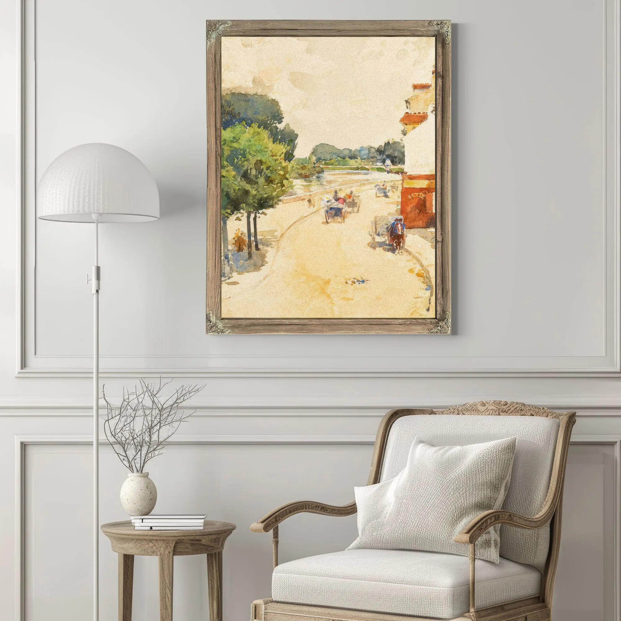 Along The Seine, Bougival By Childe Hassam Fine Art Print