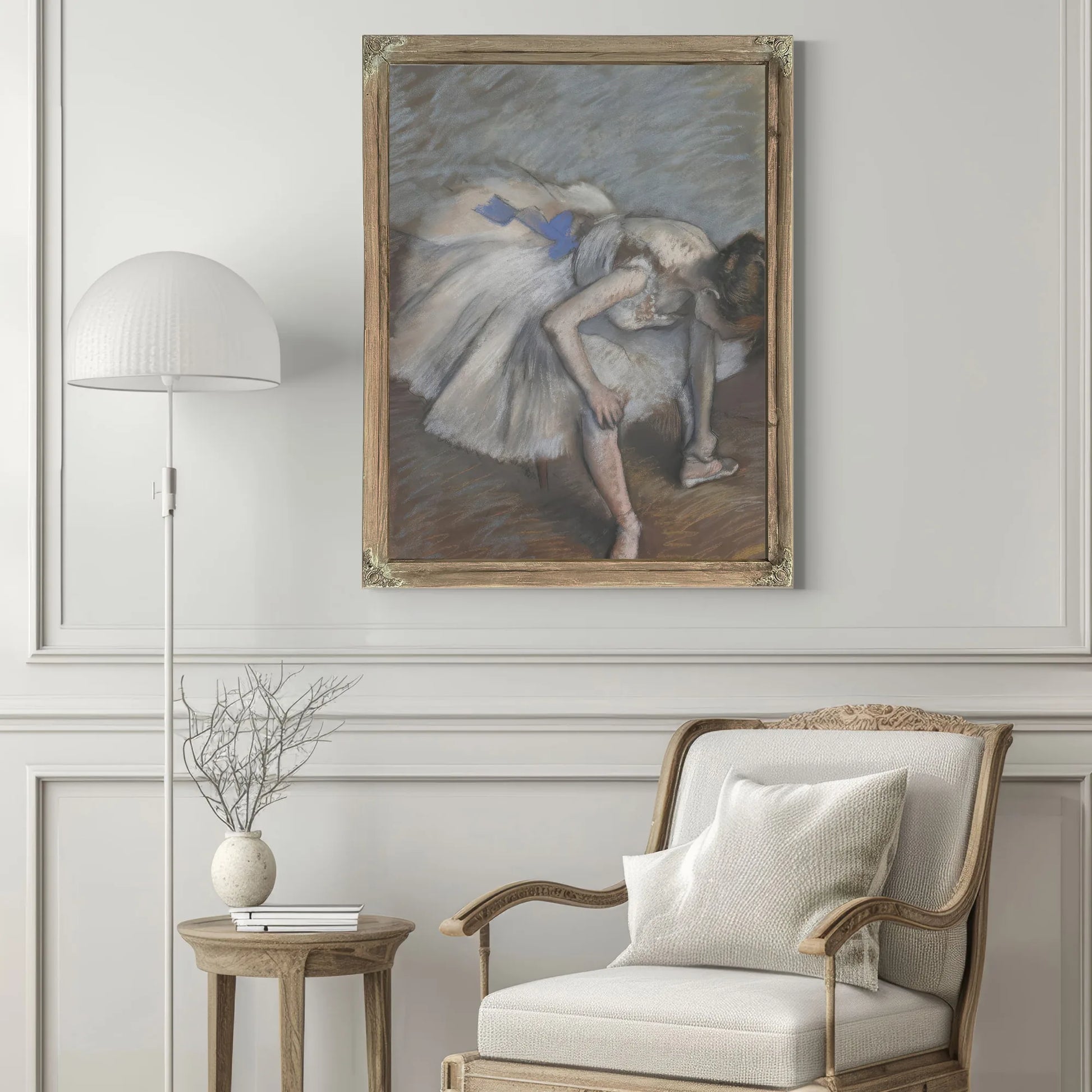 Seated Dancer Leaning Forward, Massaging Her Left Foot By Edgar Degas Fine Art Print