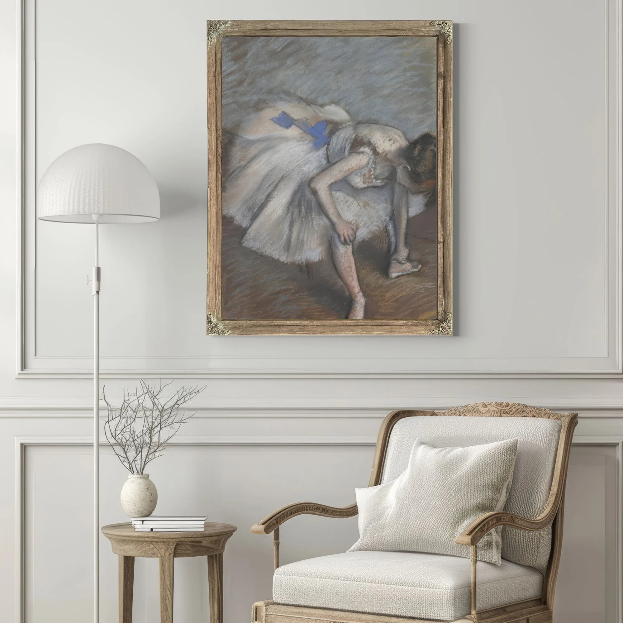 Seated Dancer Leaning Forward, Massaging Her Left Foot By Edgar Degas Fine Art Print