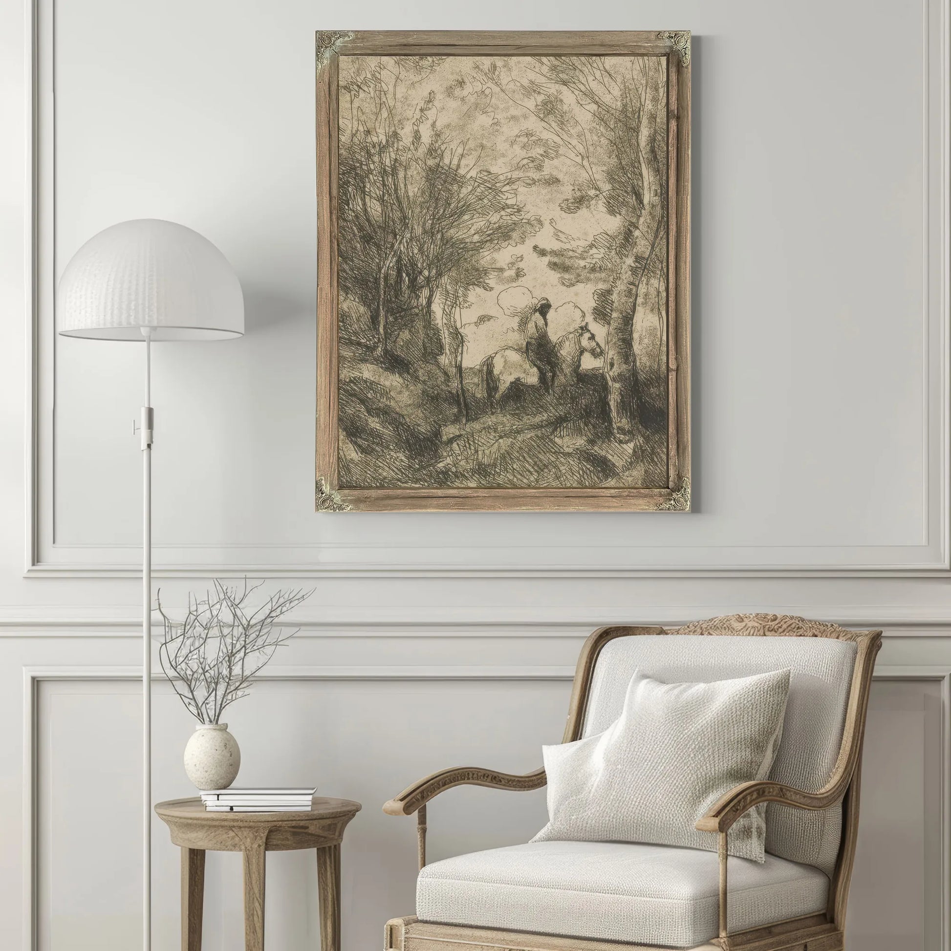 Le Grand Cavalier Sous Bois (The Large Rider In The Woods) By Jean Baptiste Camille Corot Fine Art Print